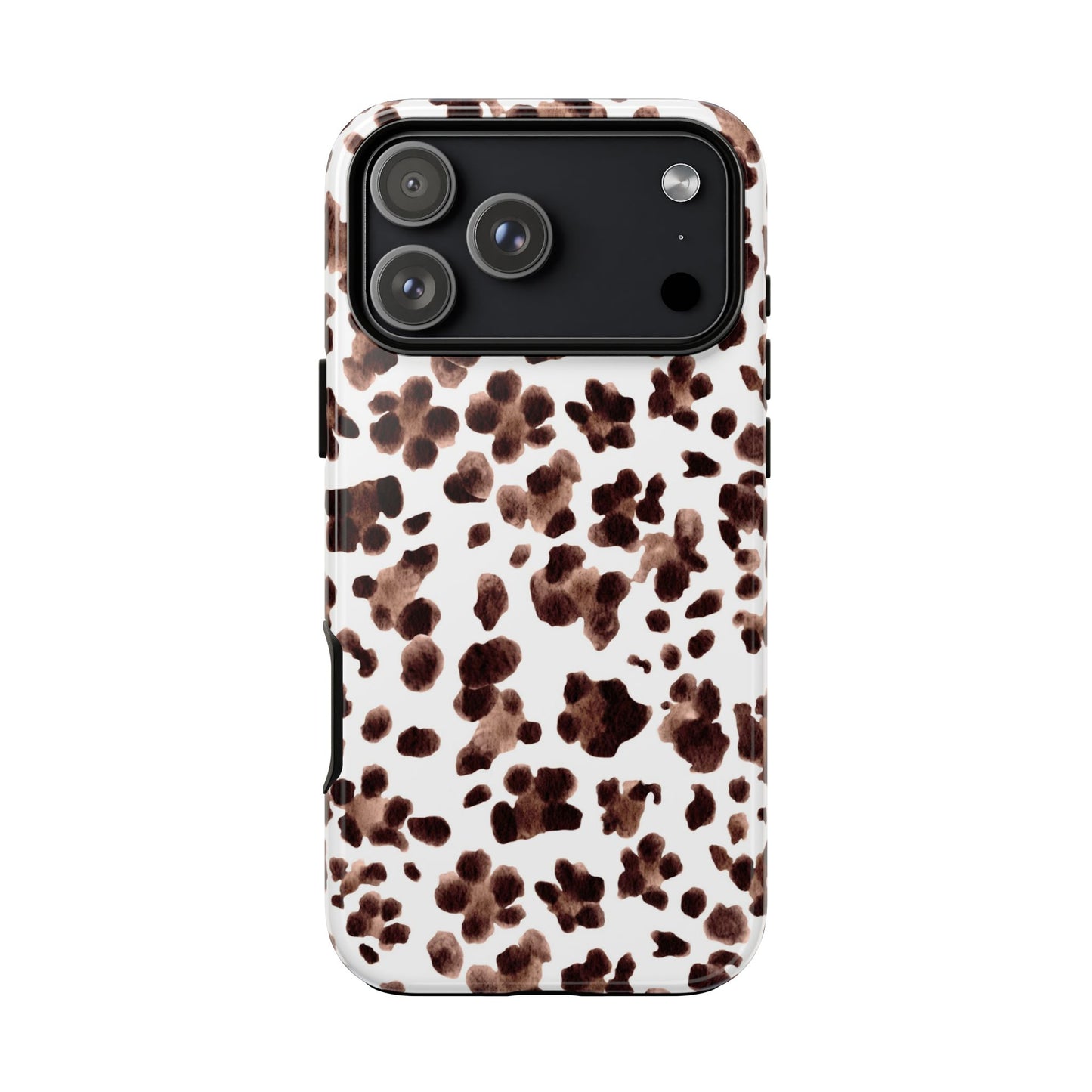 Brown Cowhide Print Phone Case — Tough Protective iPhone Cover