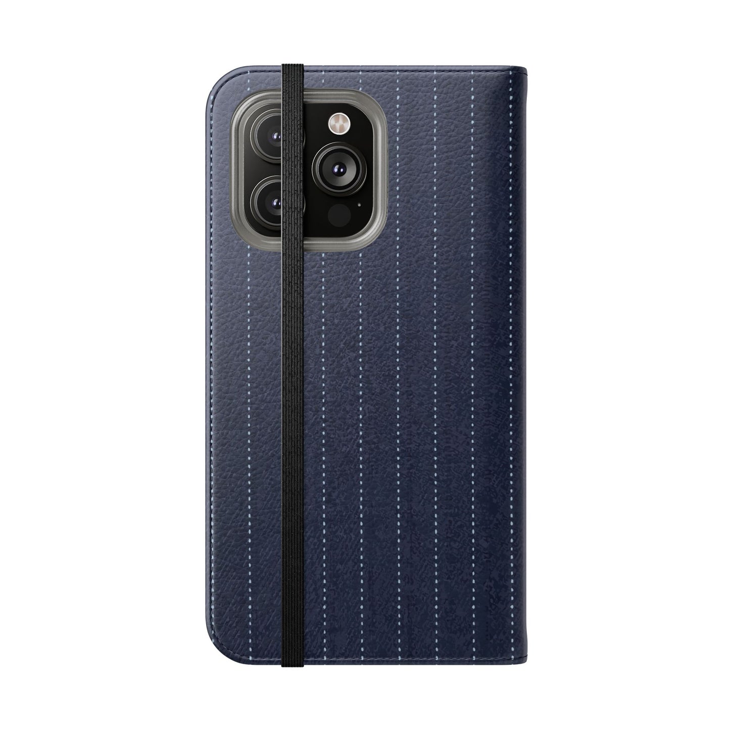 Pinstripe Flip Phone Case — Wallet Folio with Card Slots