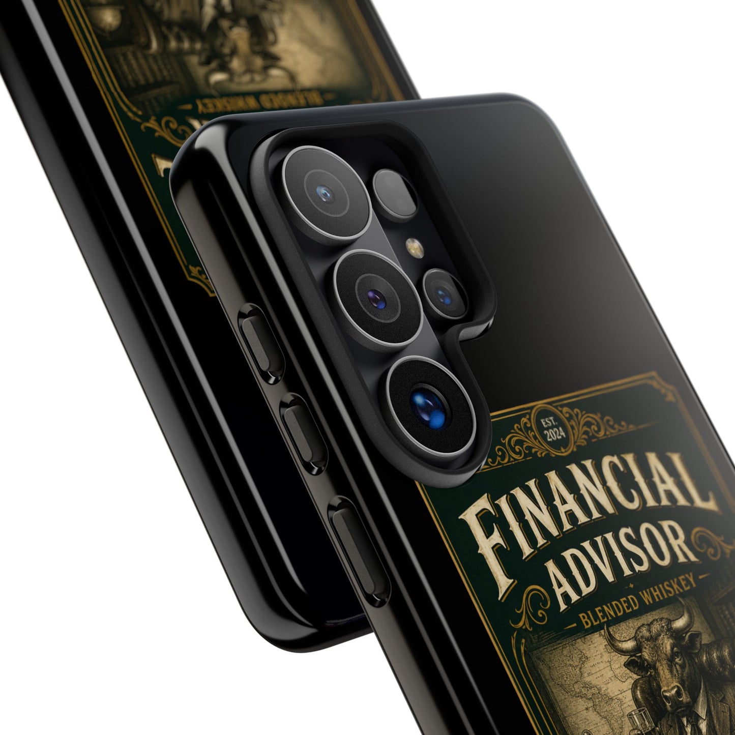 Financial Advisor Phone Case — Vintage Whiskey Label Design