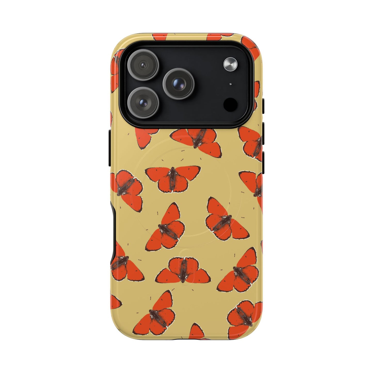Red Butterflies Magnetic Phone Case — Tough Protective MagSafe Case