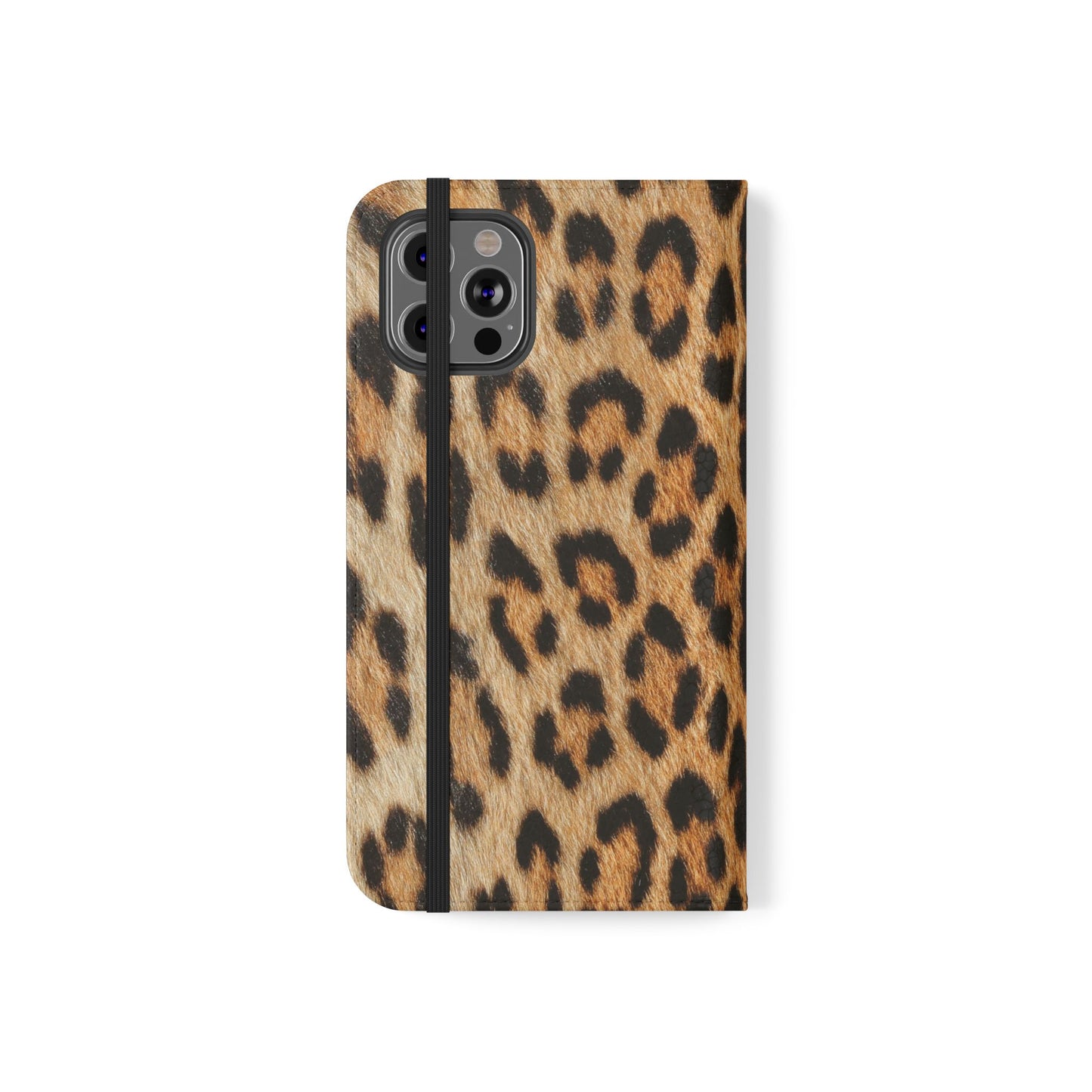 Leopard Fur Flip Phone Case — Leopard Fur Wallet Cover