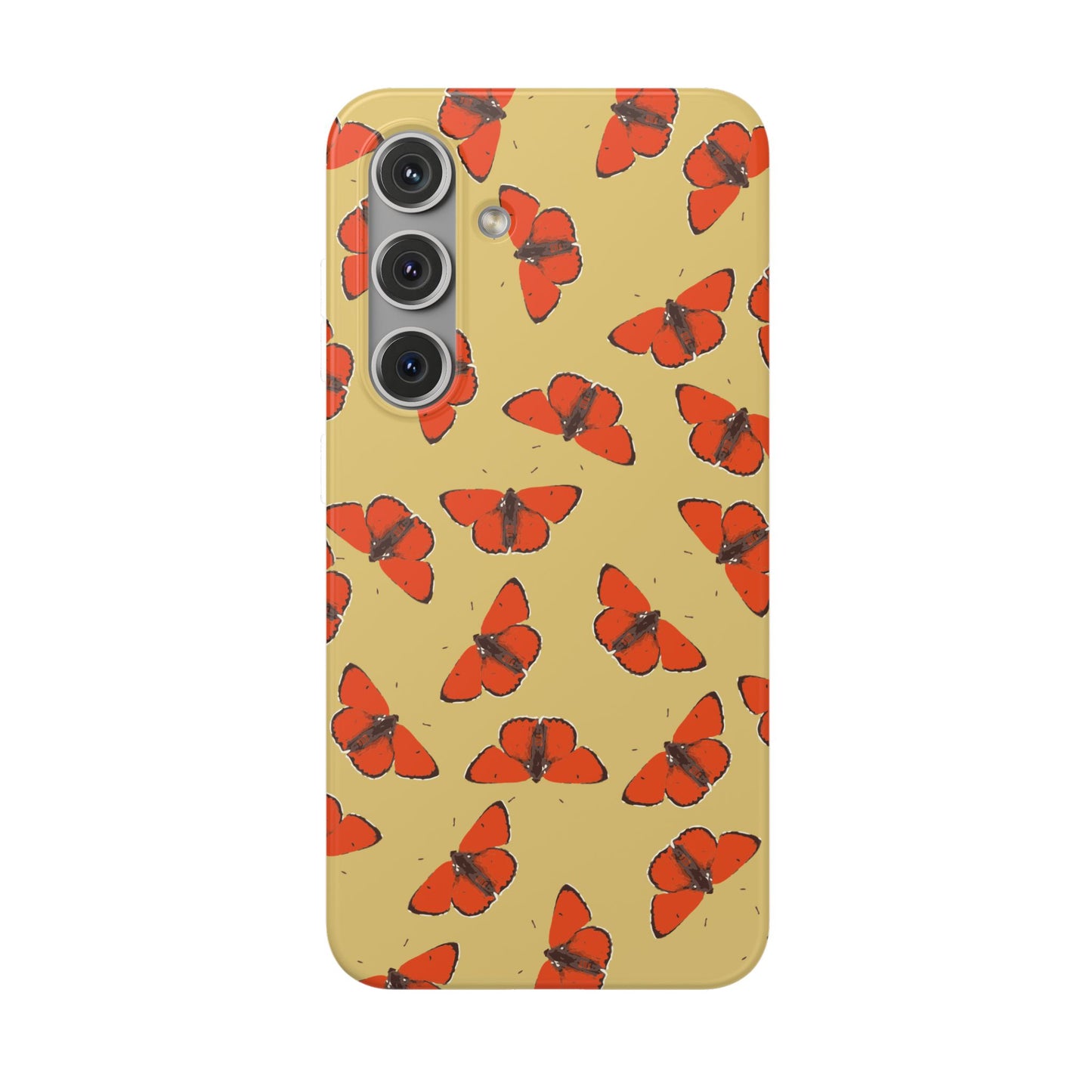 Butterfly Pattern Flexi Phone Case for Apple iPhone and Samsung Galaxy.