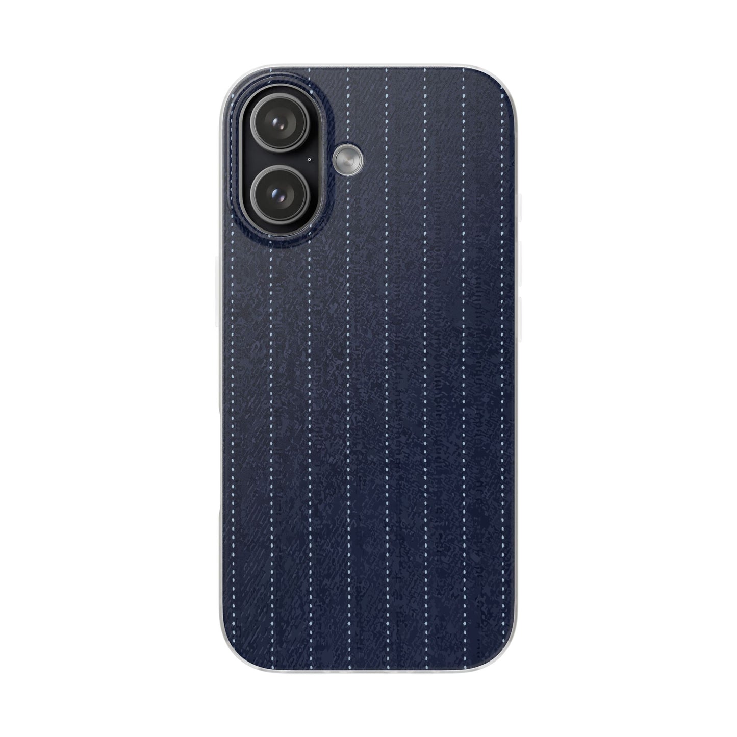 Navy Pinstripe Flexi Phone Case for Apple iPhone, Samsung Galaxy.