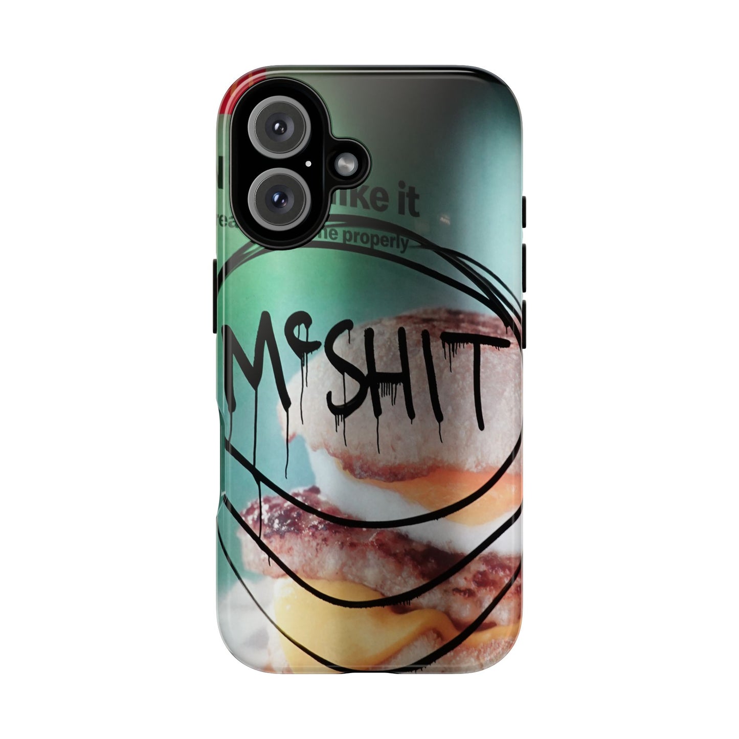 Phone Case — Grunge 'Misfit' Cheeseburger Design