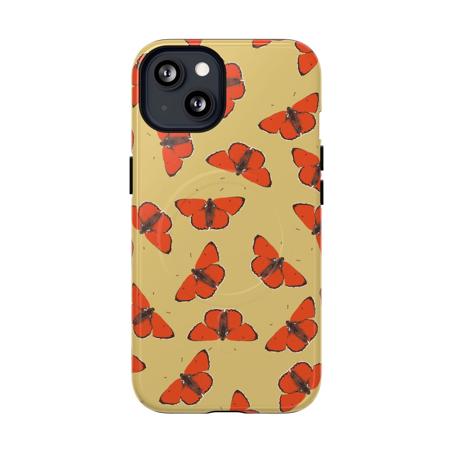 Red Butterflies Magnetic Phone Case — Tough Protective MagSafe Case