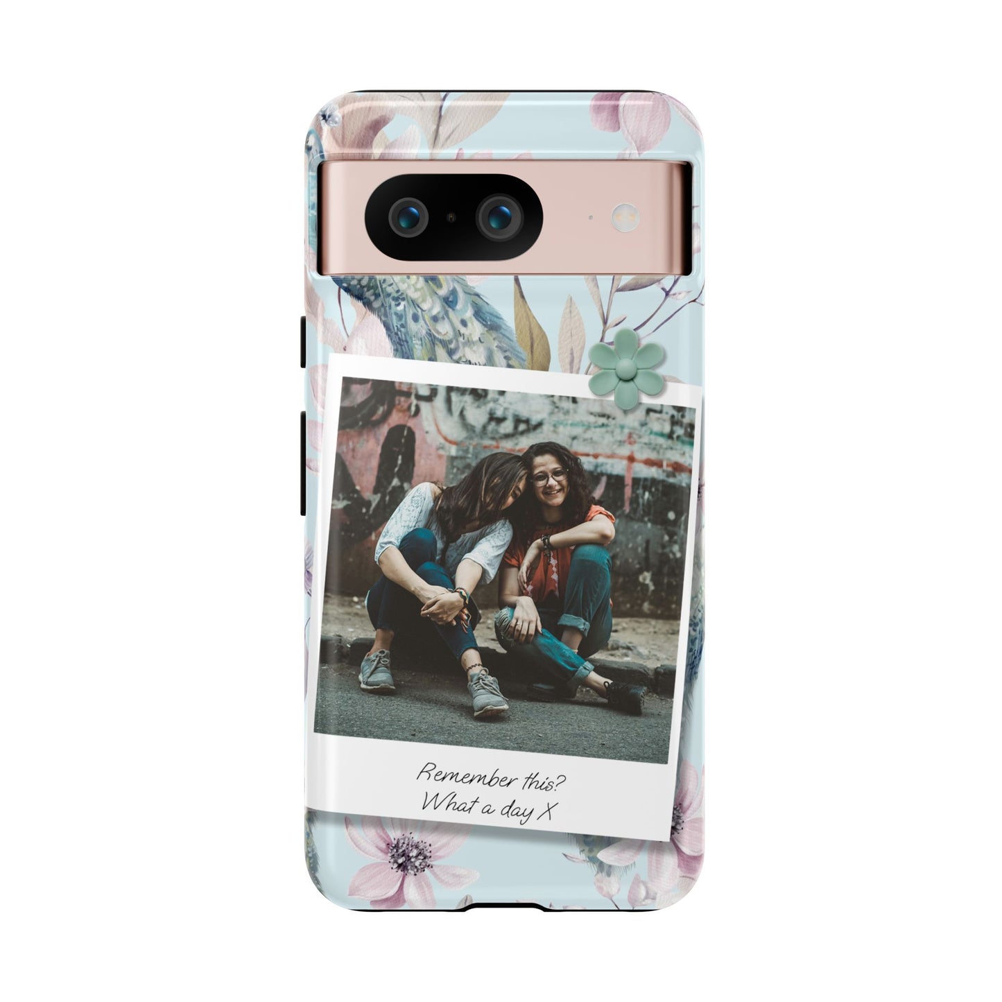 Single Image Personalised Floral Photo Tough Case for Apple iPhone, Samsung Galaxy and Google Pixel.