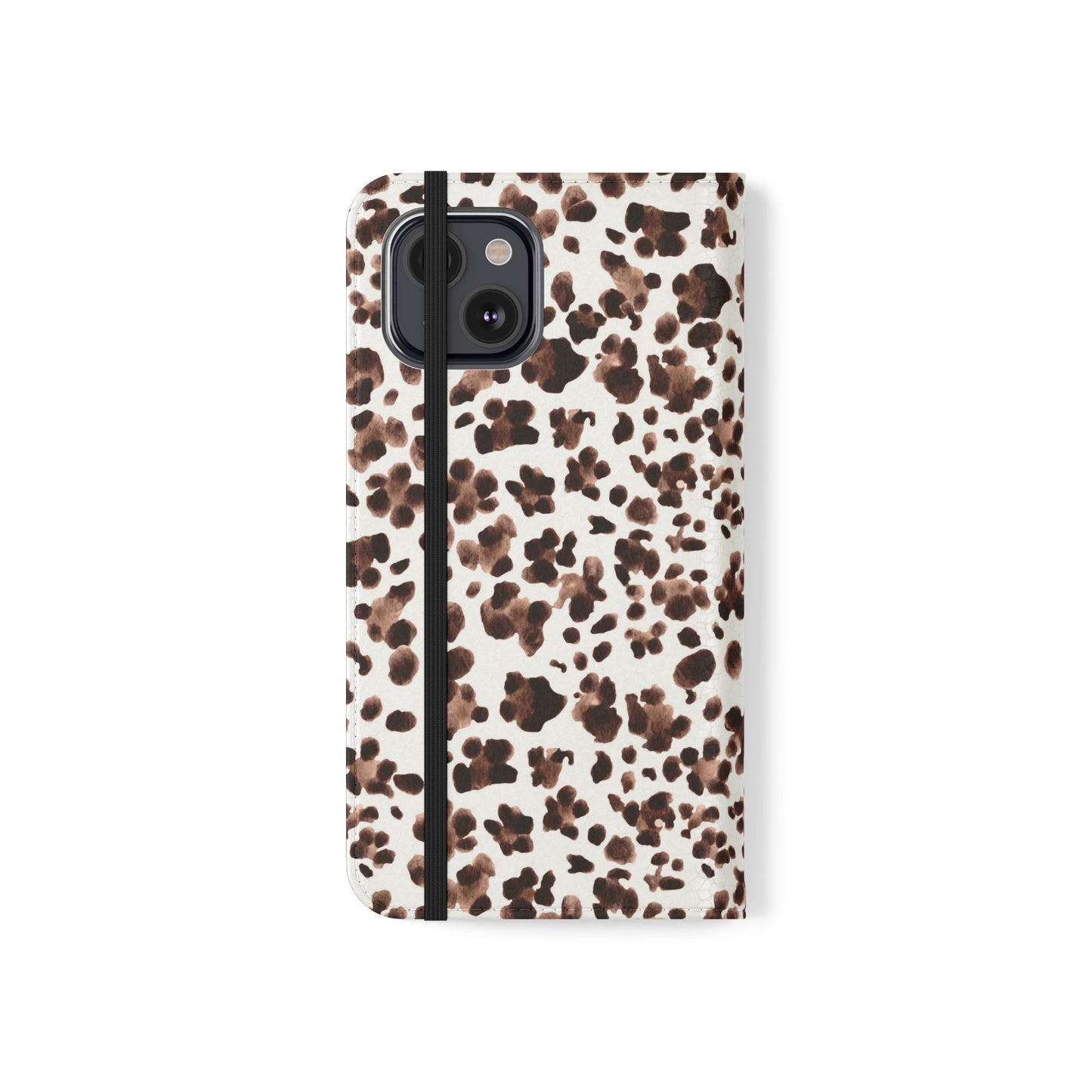 Leopard Print Flip Phone Case — Cardholder Wallet Flip Case