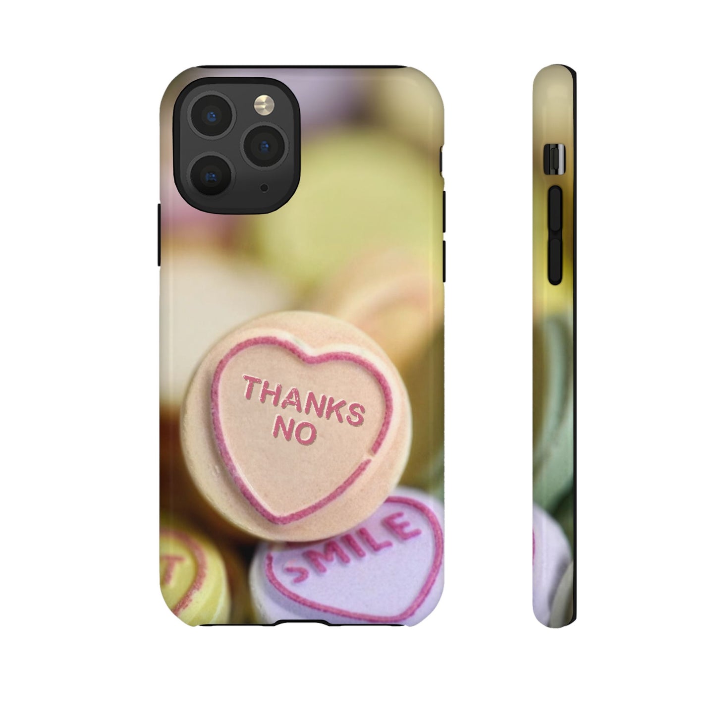 Personalised Love Heart Tough Case for Apple iPhone, Samsung Galaxy and Google Pixel.