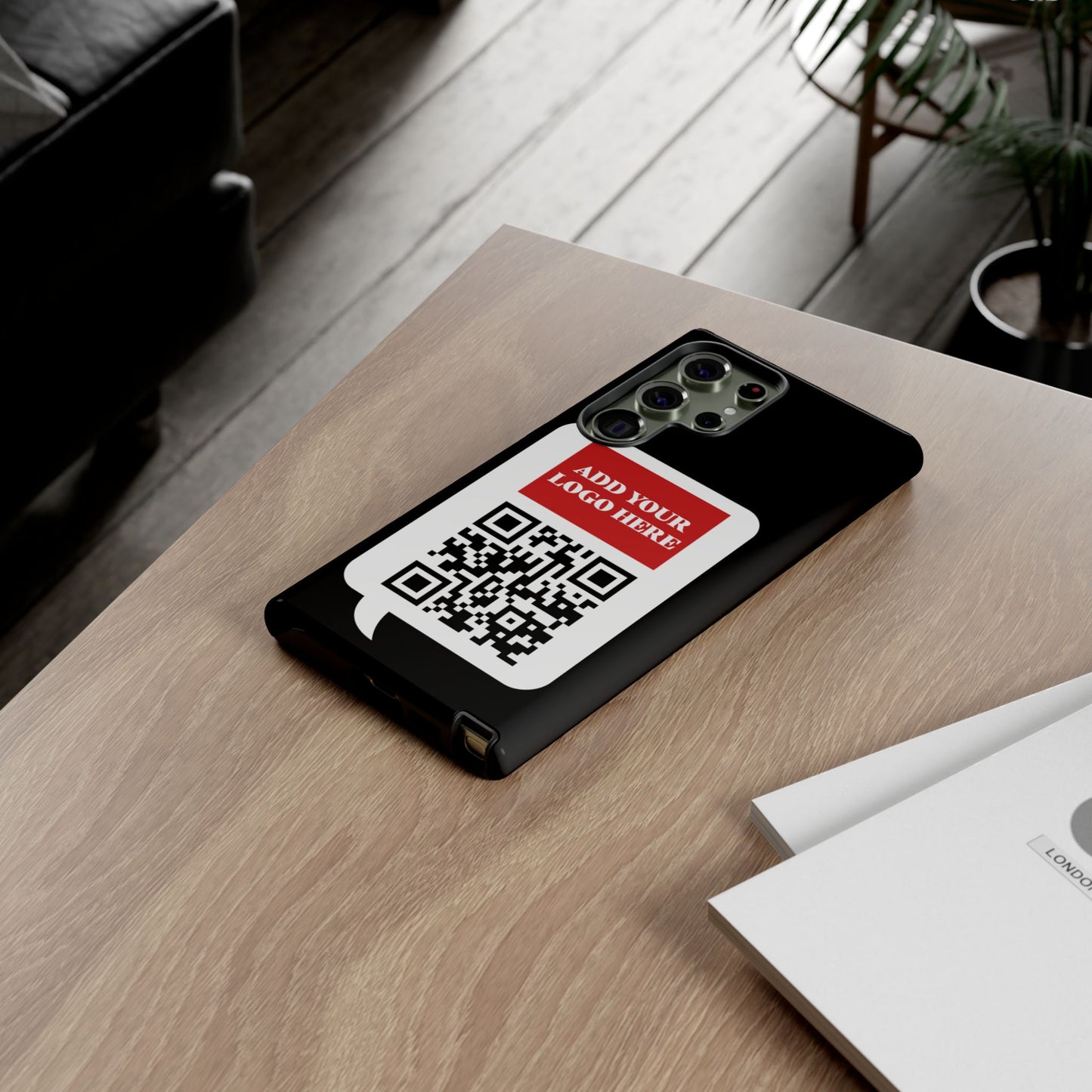 Custom QR Code and Logo Tough Phone Case — Contact Case