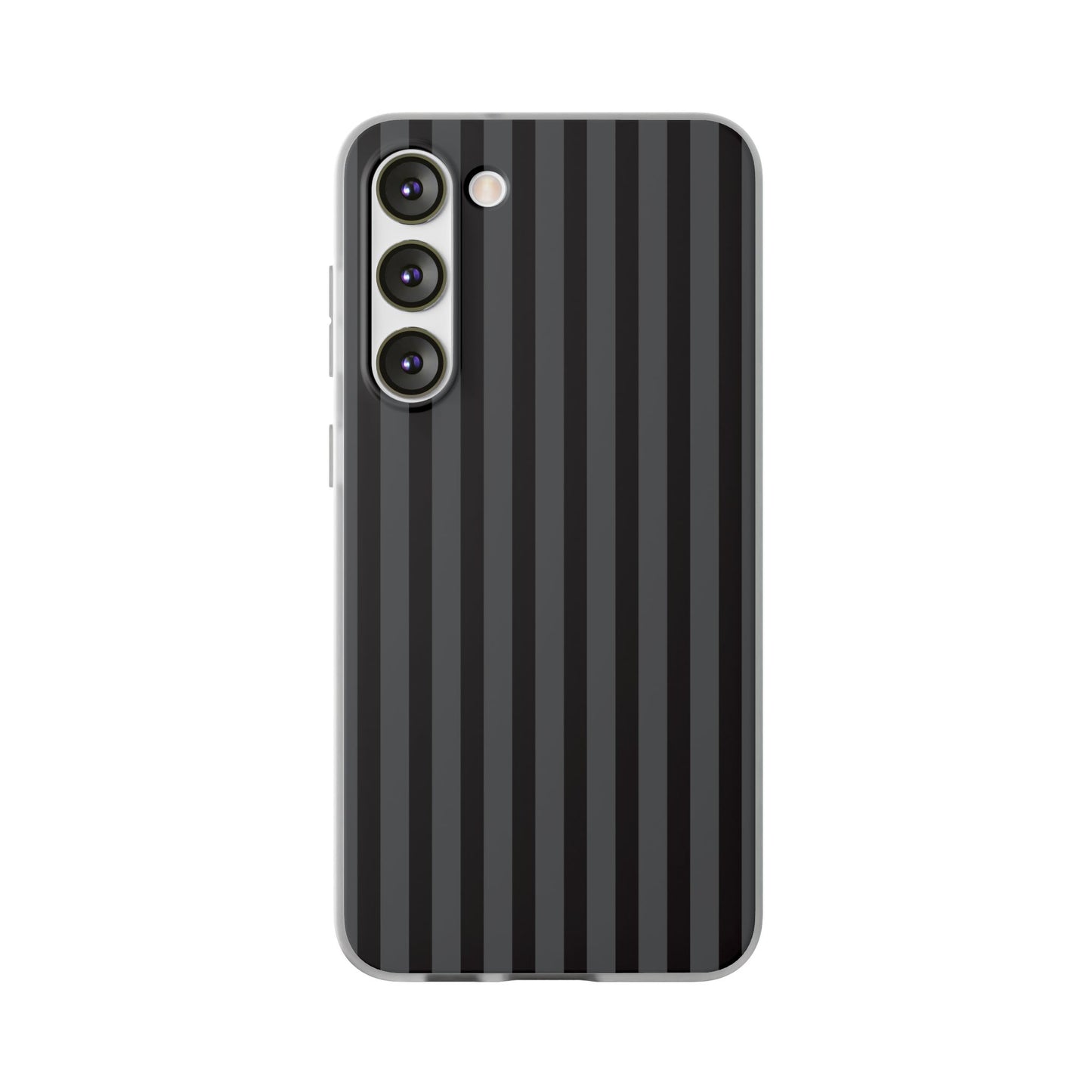 Black Stripe Flexible Phone Case for Apple iPhone, Samsung Galaxy.