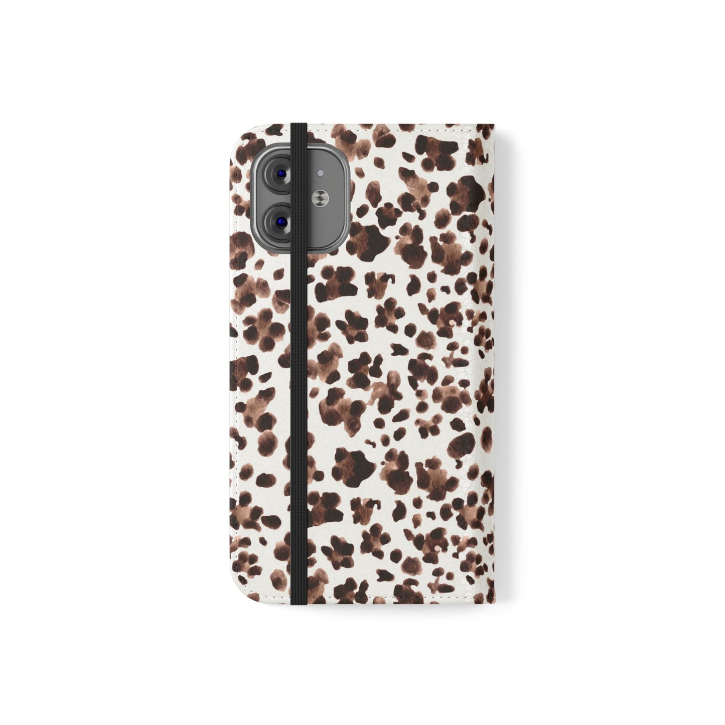 Leopard Print Flip Phone Case — Cardholder Wallet Flip Case