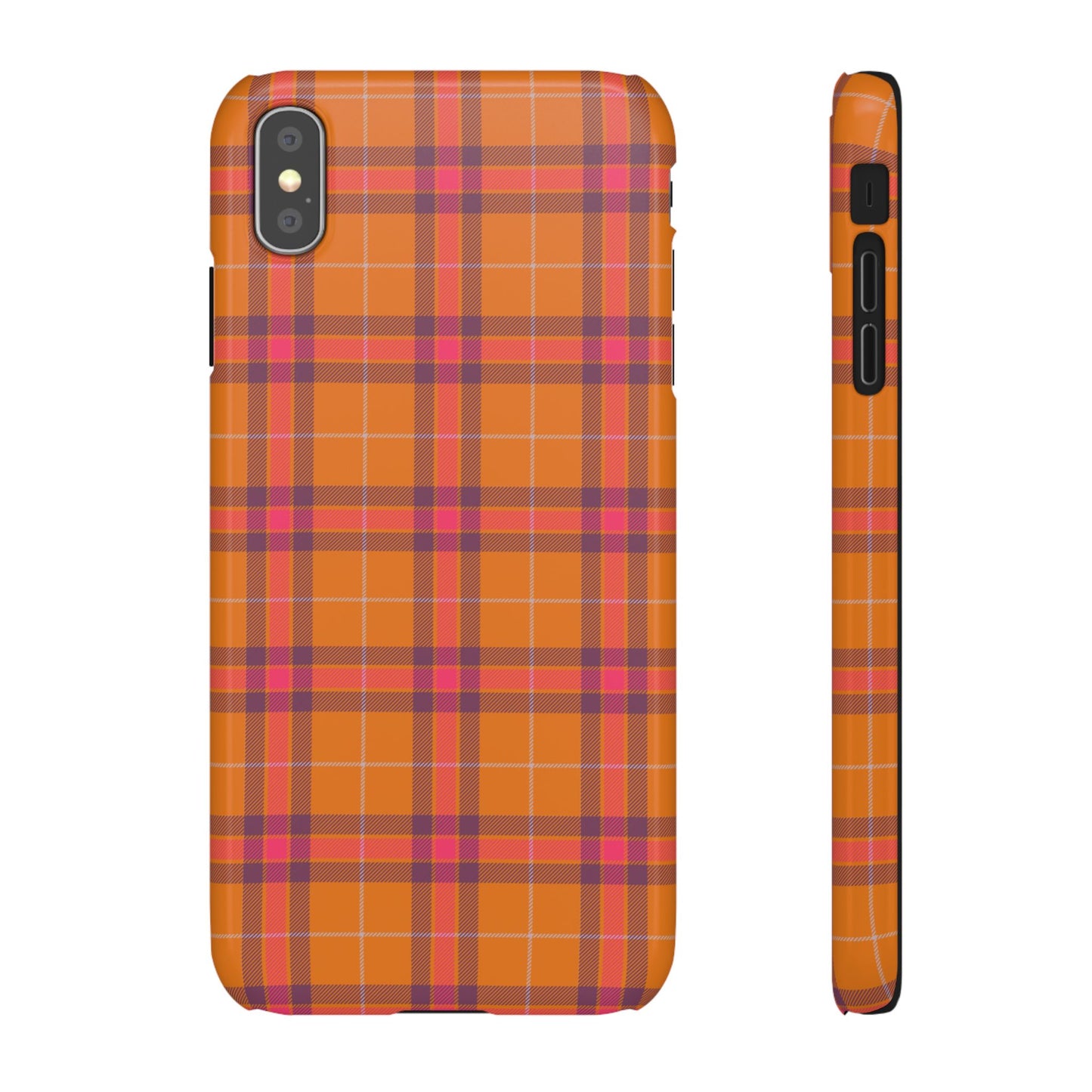 Orange Plaid Snap Phone Case — Autumn Plaid Phone Case