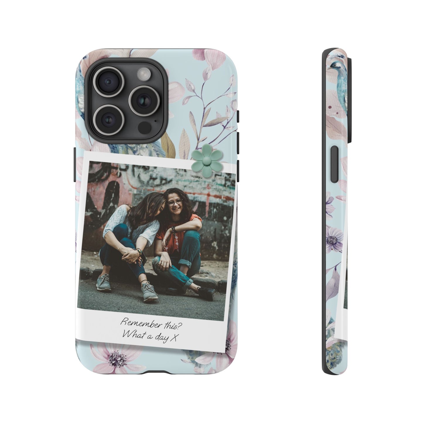 Single Image Personalised Floral Photo Tough Case for Apple iPhone, Samsung Galaxy and Google Pixel.