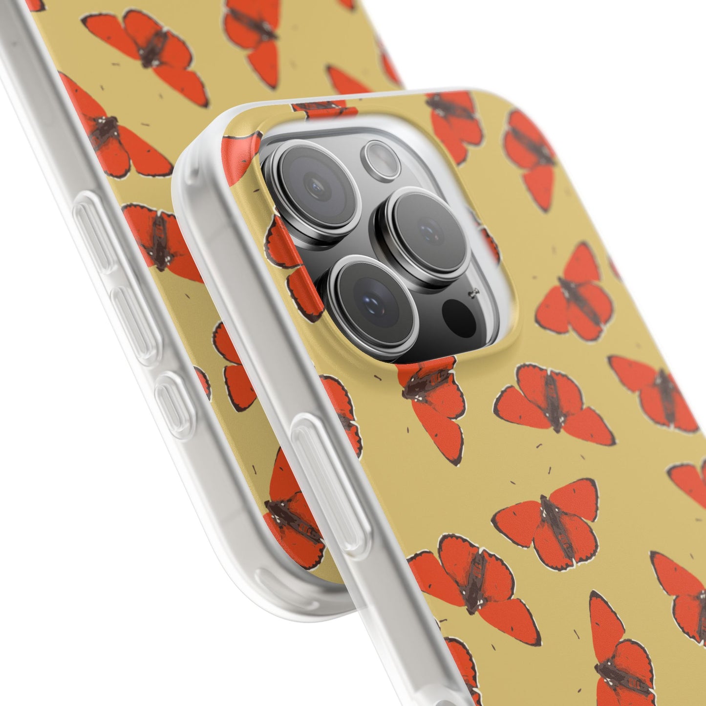 Butterfly Pattern Flexi Phone Case for Apple iPhone and Samsung Galaxy.