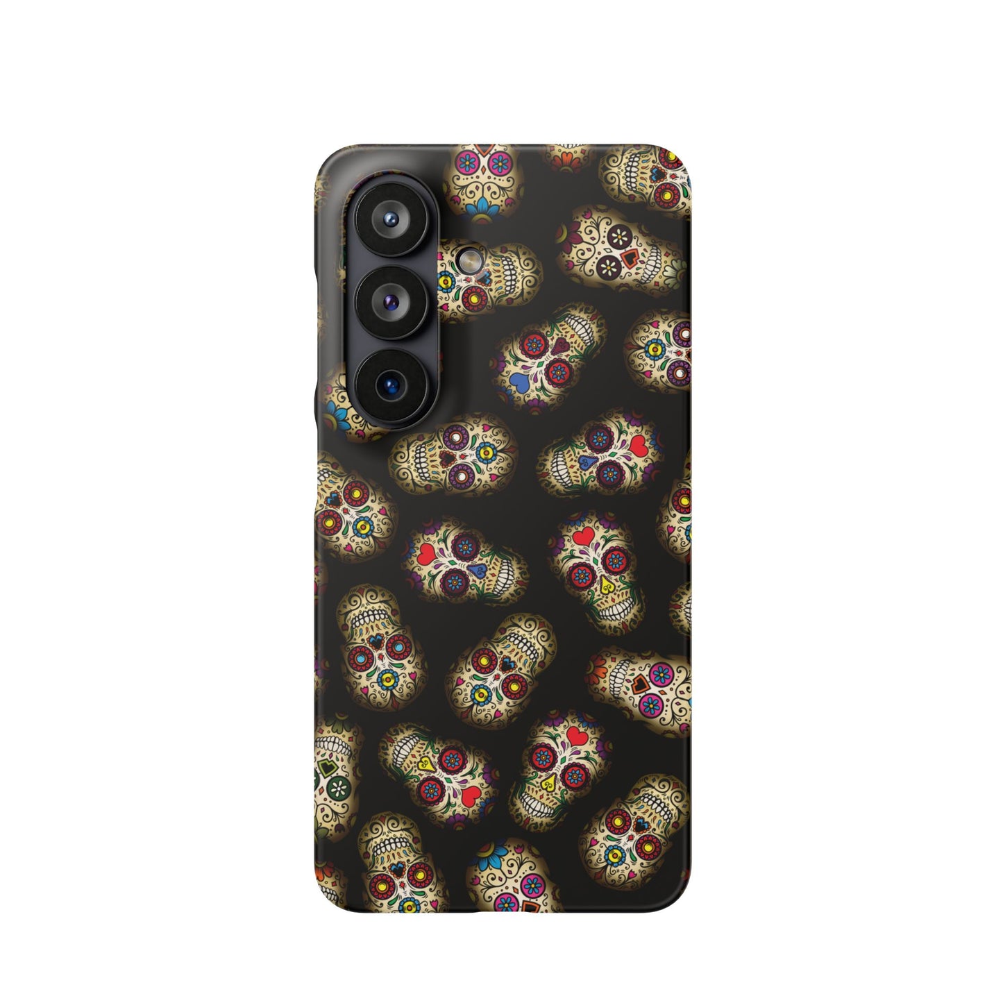 Sugar Skull — Day of the Dead Floral Slim Case for Apple iPhone, Samsung Galaxy and Google Pixel.
