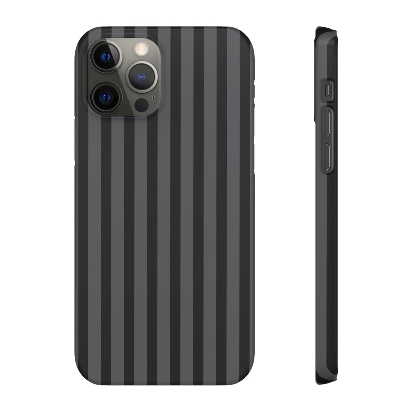 Black Vertical Stripe Snap Phone Case – Slim Protective Cover
