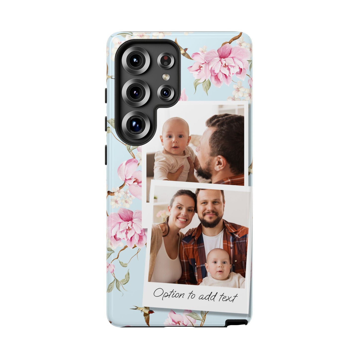 Two image Personalised Floral Photo Collage Tough Case — Personalised Family Phone Case