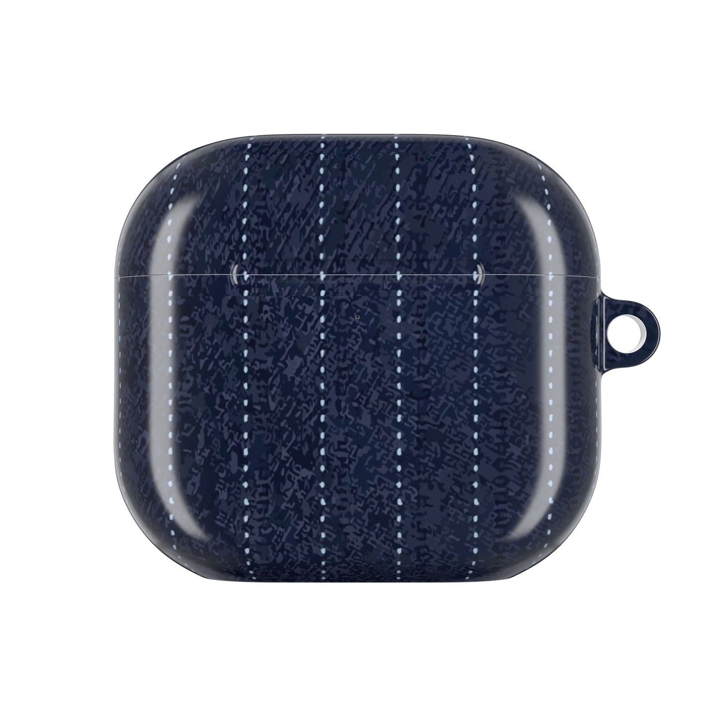 Knitted Navy Stripe AirPod Case — Cozy Textured Protective Cover