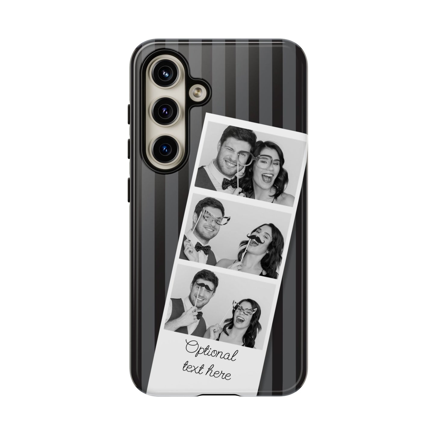 Customisable Three Image Retro Photobooth Design Tough Case for Apple iPhone, Samsung Galaxy and Google Pixel.