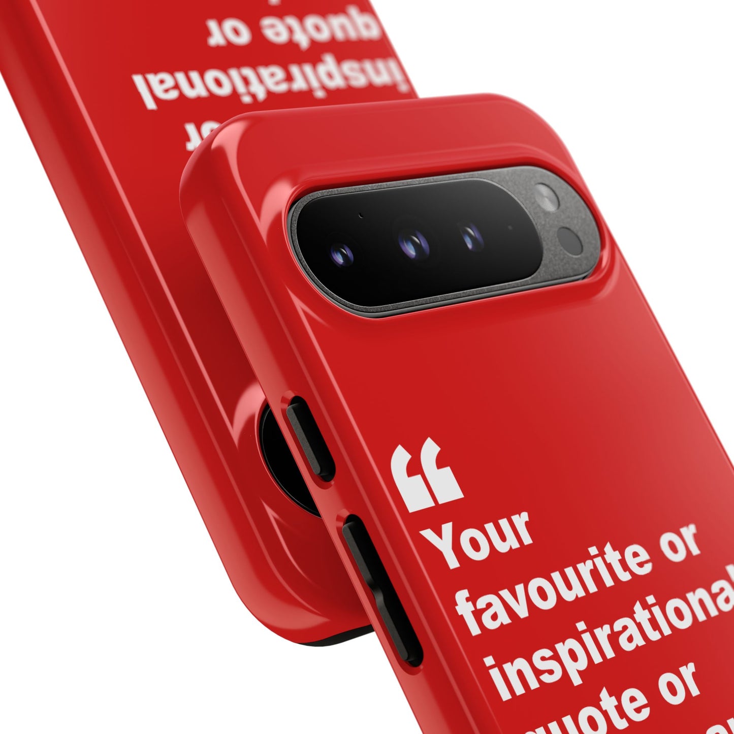 Personalised Inspirational Quote Tough Phone Case — Customizable Text Design