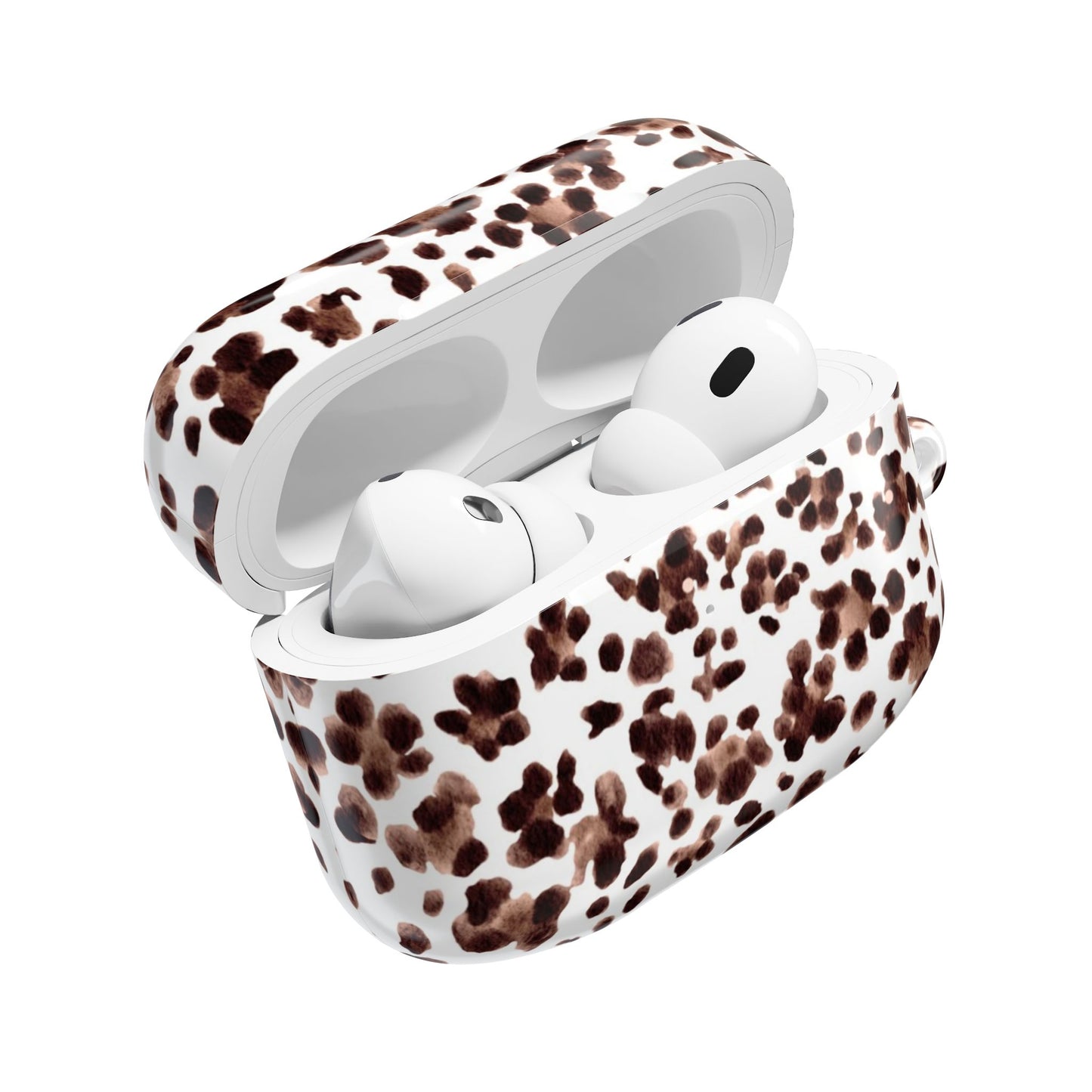 Leopard Print Watercolour AirPod Case — Brown Leopard Print Protective Cover