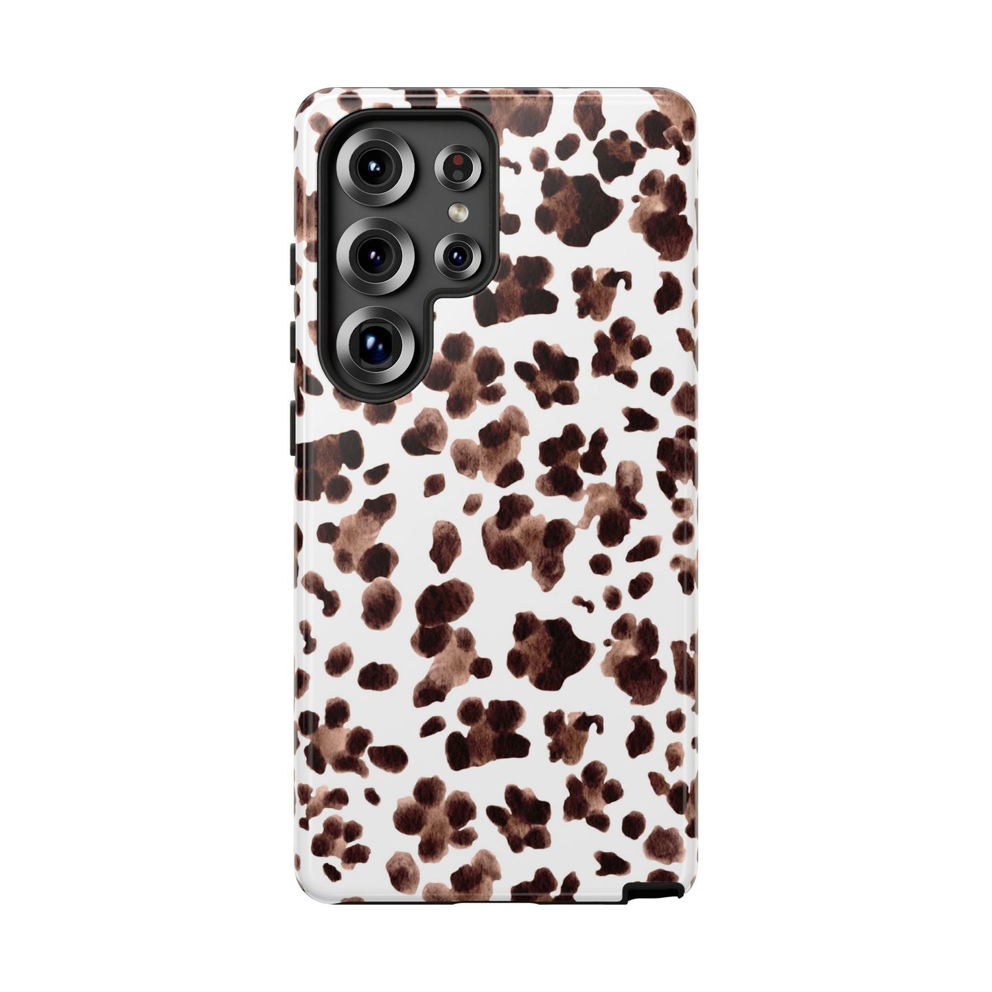 Brown Cowhide Print Phone Case — Tough Protective iPhone Cover