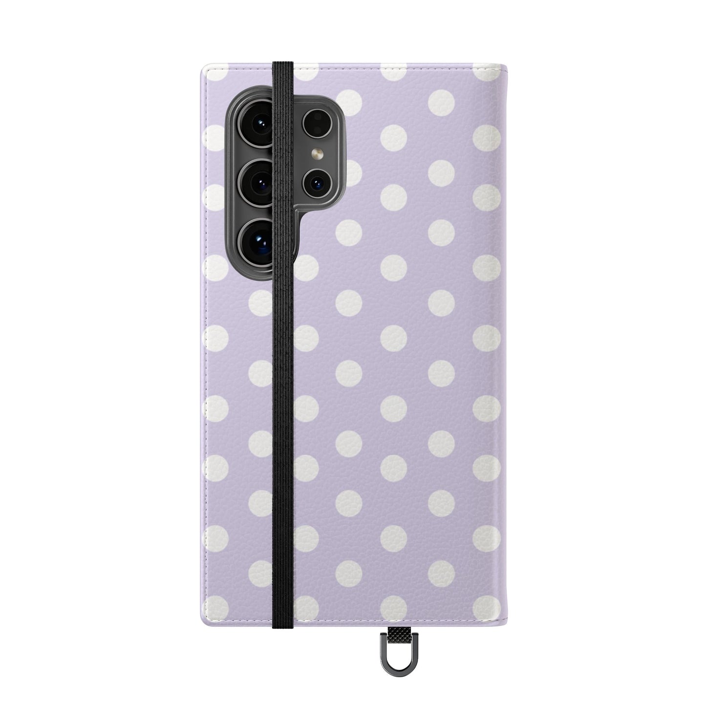 Polka Dot Flip Phone Case — Violet Polka Dot Wallet Cover