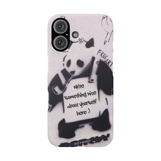 Personalised Panda Stencil Phone Case for Apple iPhone, Samsung Galaxy and Google Pixel.