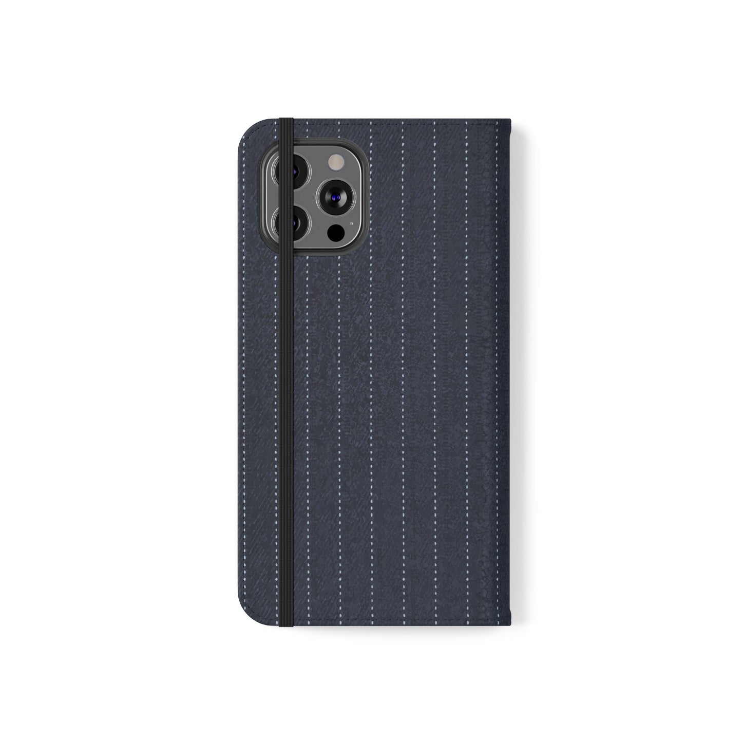 Pinstripe Flip Phone Case — Wallet Folio with Card Slots