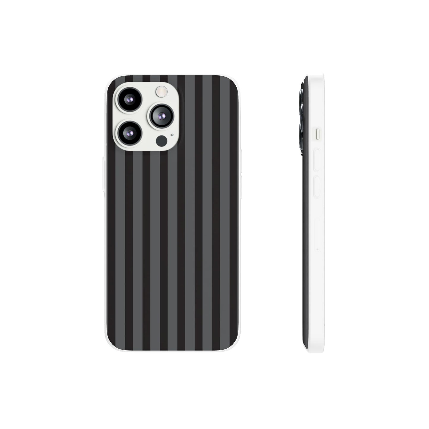 Black Stripe Flexible Phone Case for Apple iPhone, Samsung Galaxy.