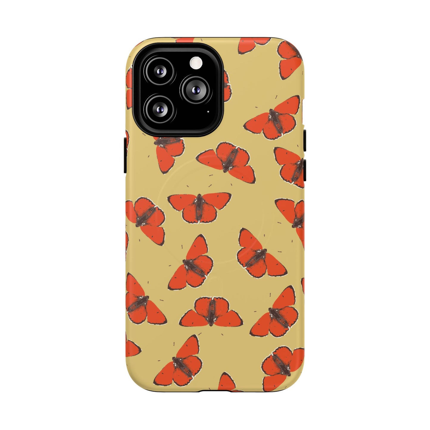 Red Butterflies Magnetic Phone Case — Tough Protective MagSafe Case