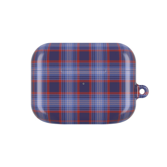 Red and Blue Tartan AirPod Case — Classic Red Blue Plaid Protective Cover