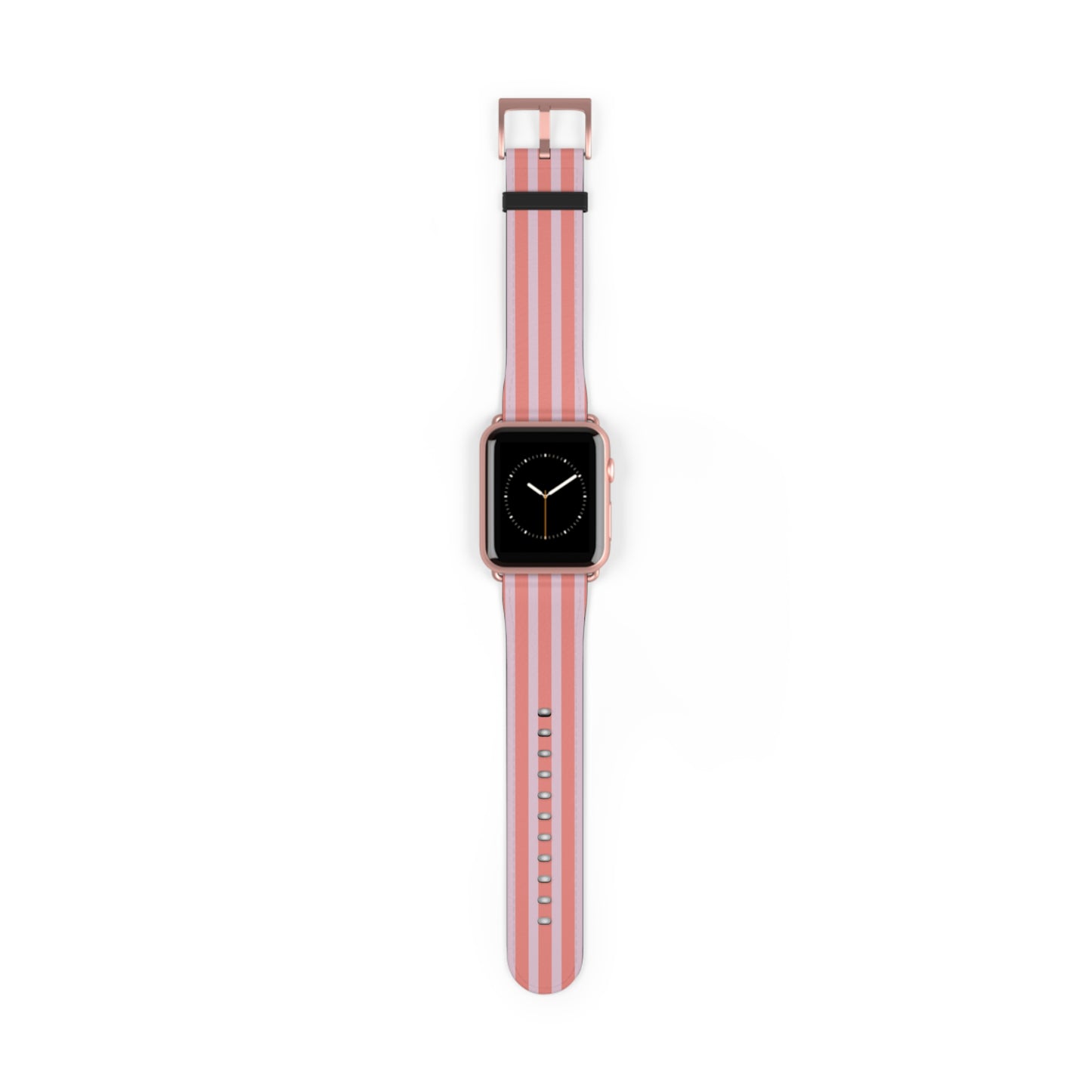 Pink Striped Silicone Watch Band – Slim Fashion Apple Watch Strap