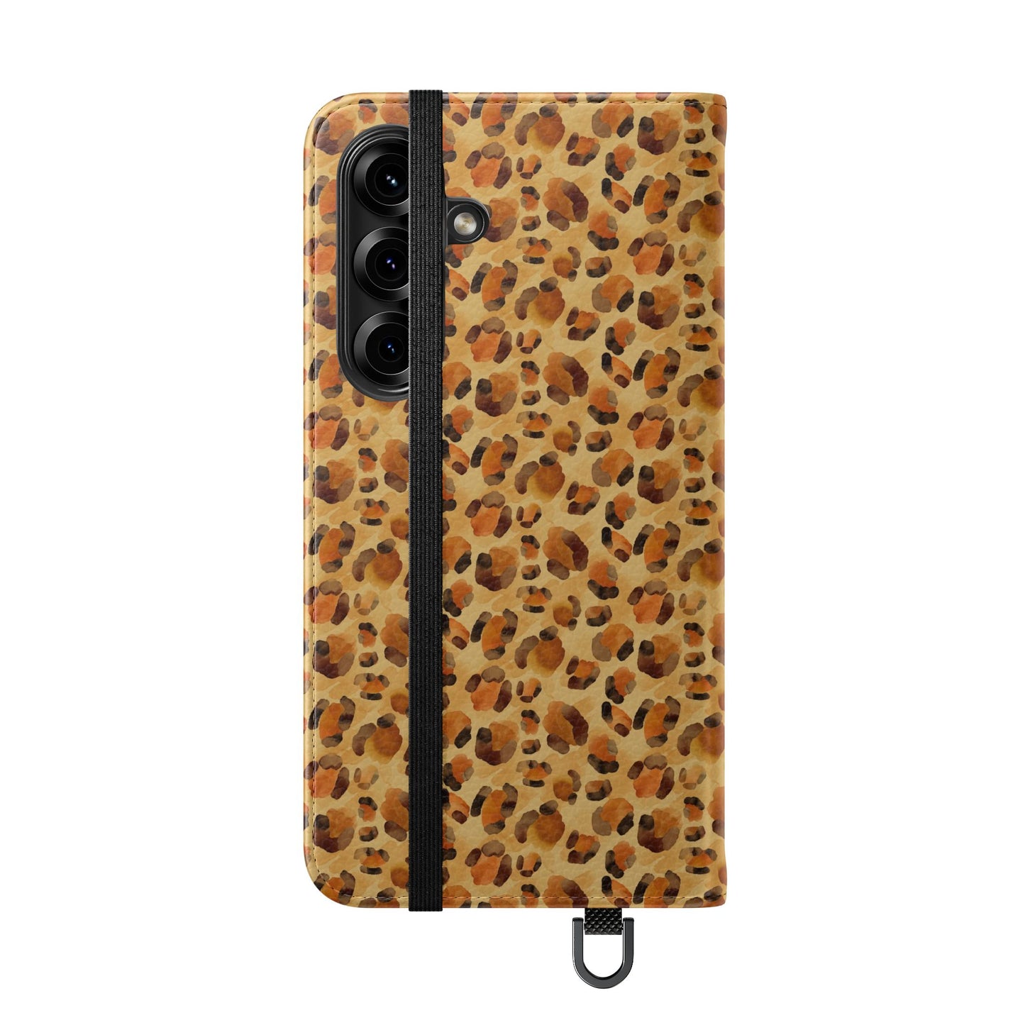 Leopard Print Flip Phone Case — Cardholder Wallet Folio