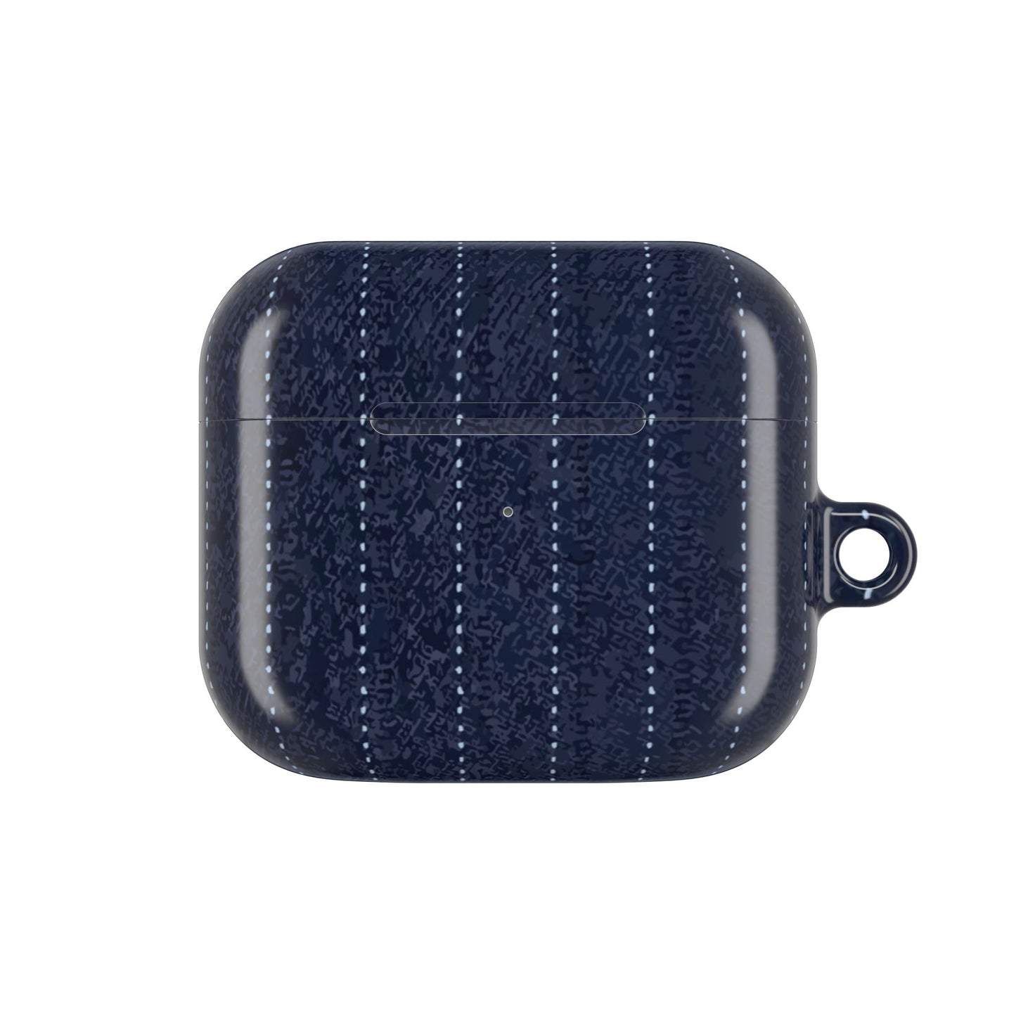 Knitted Navy Stripe AirPod Case — Cozy Textured Protective Cover