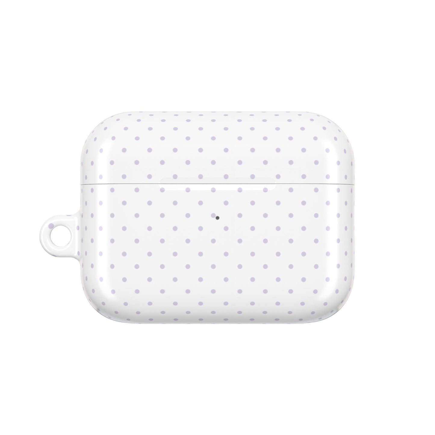 White and Violet Pastel Polka Dot AirPod Case — Classic Pastel White and Violet Polka Dot Protective Cover