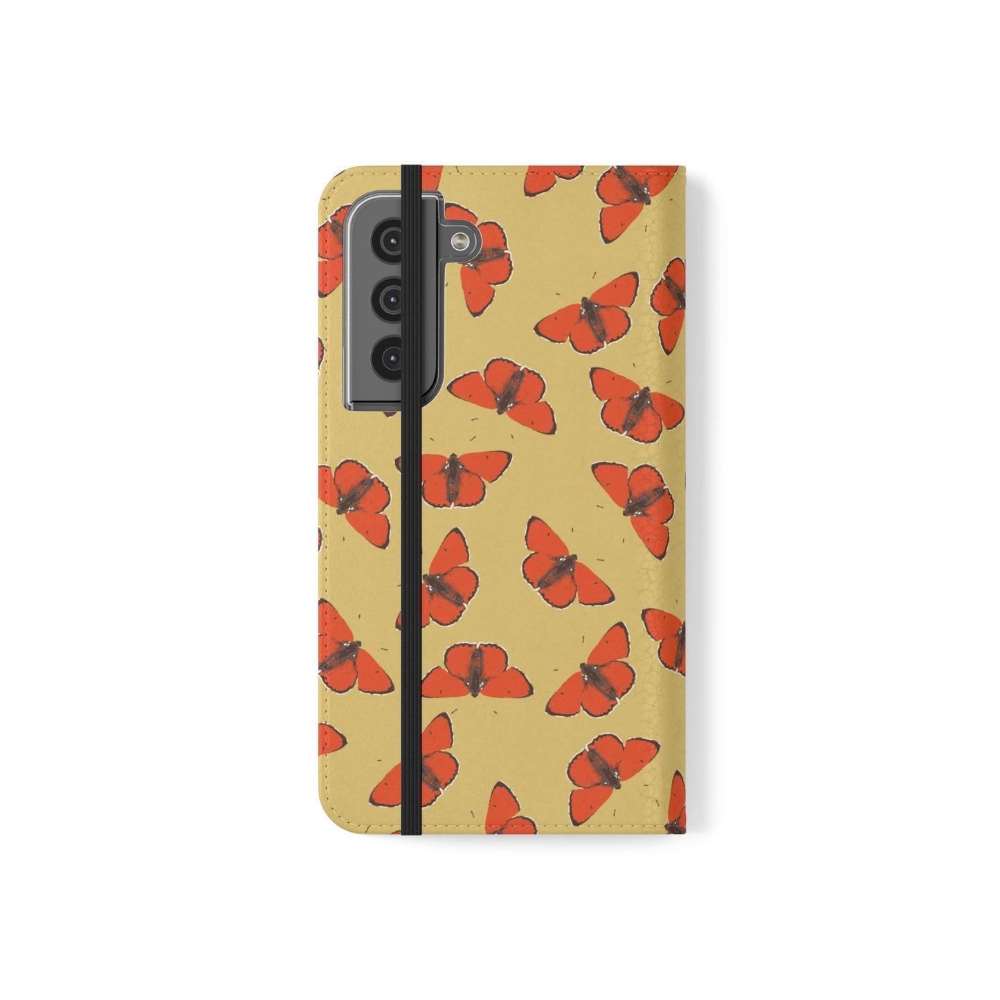 Red Butterflies Flip Phone Case — Flip Wallet Cover
