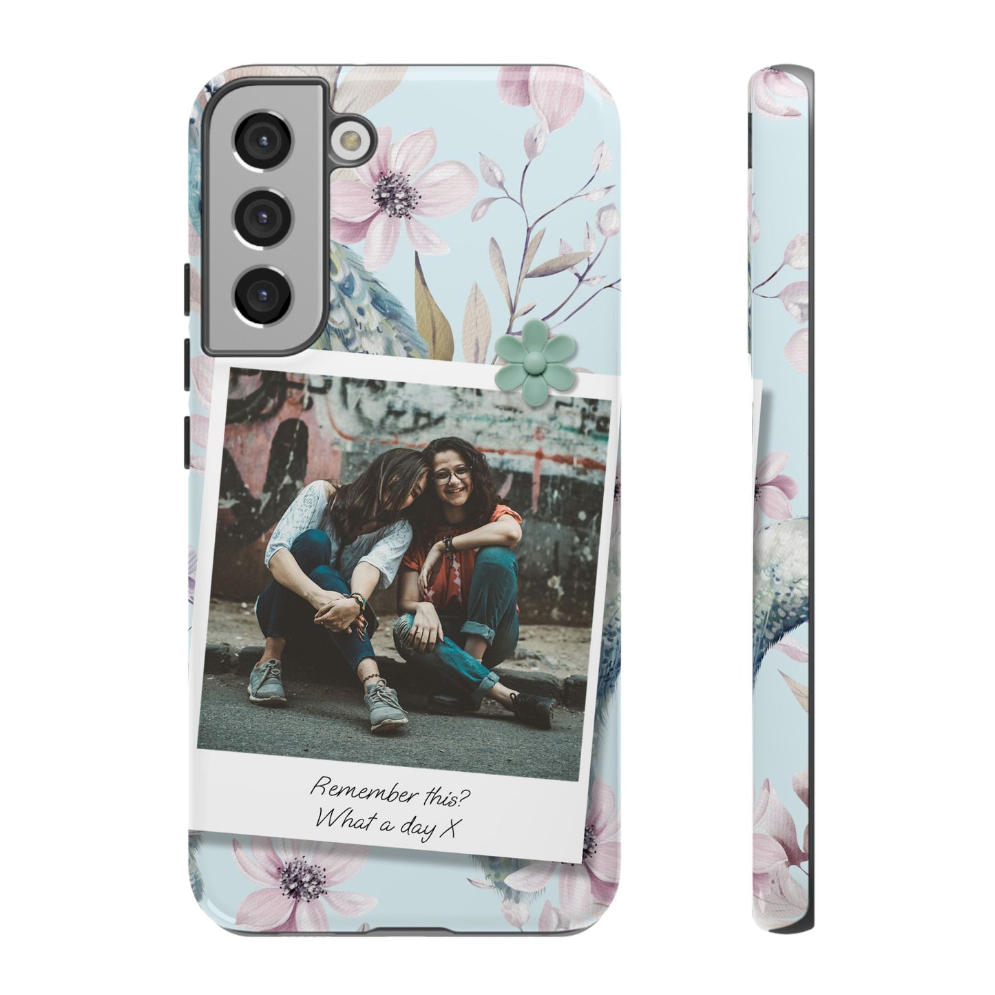 Single Image Personalised Floral Photo Tough Case for Apple iPhone, Samsung Galaxy and Google Pixel.
