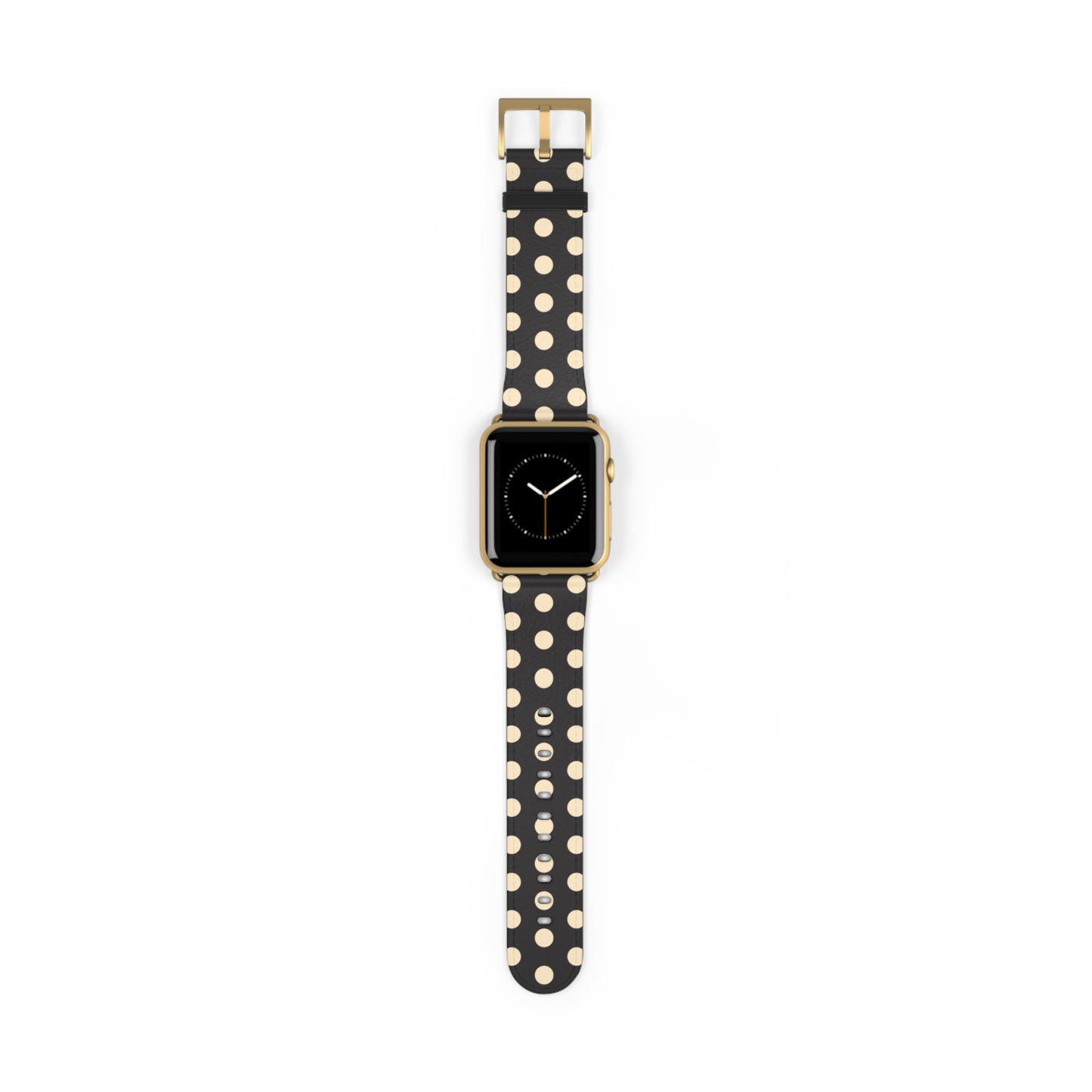 Vintage inspired black and cream polka dot ring holder with magnetic grip, ergonomic design, and retro style