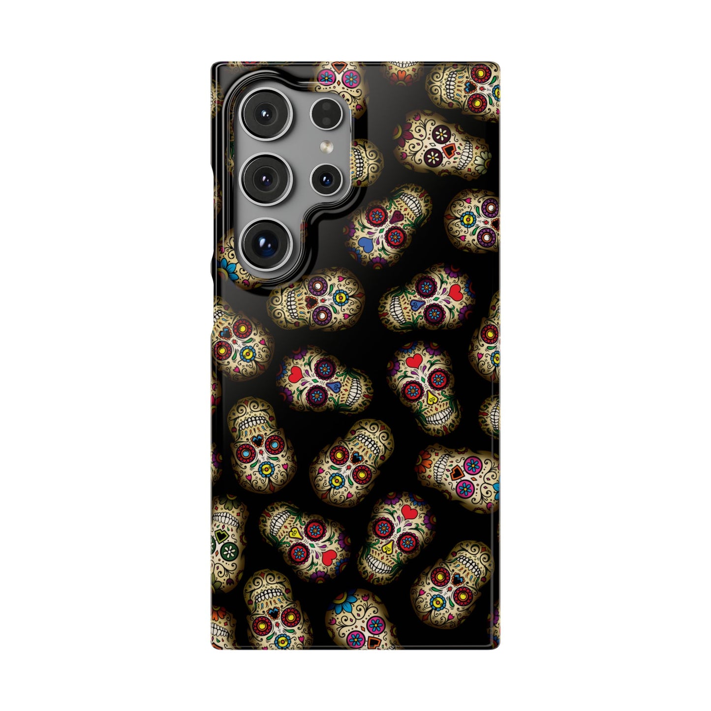 Sugar Skull — Day of the Dead Floral Slim Case for Apple iPhone, Samsung Galaxy and Google Pixel.