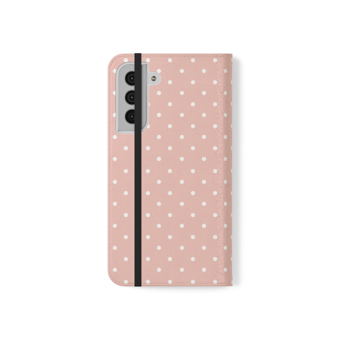 Polka Dot Flip Phone Case — Pastel Pink Polka Dot Wallet Cover