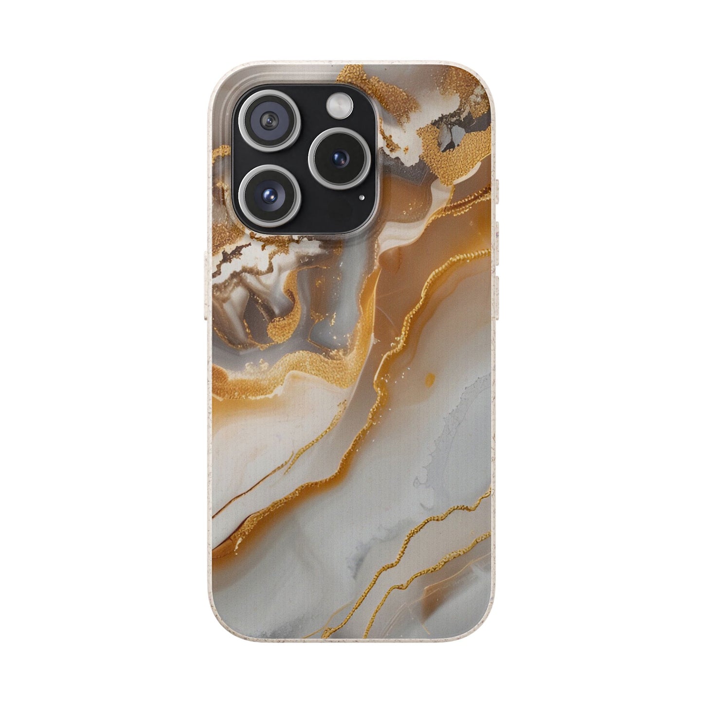 Biodegradable Marble Phone Case — Earth-Tone Agate, Eco-Friendly Phone Cover for Apple iPhone and Samsung Galaxy.