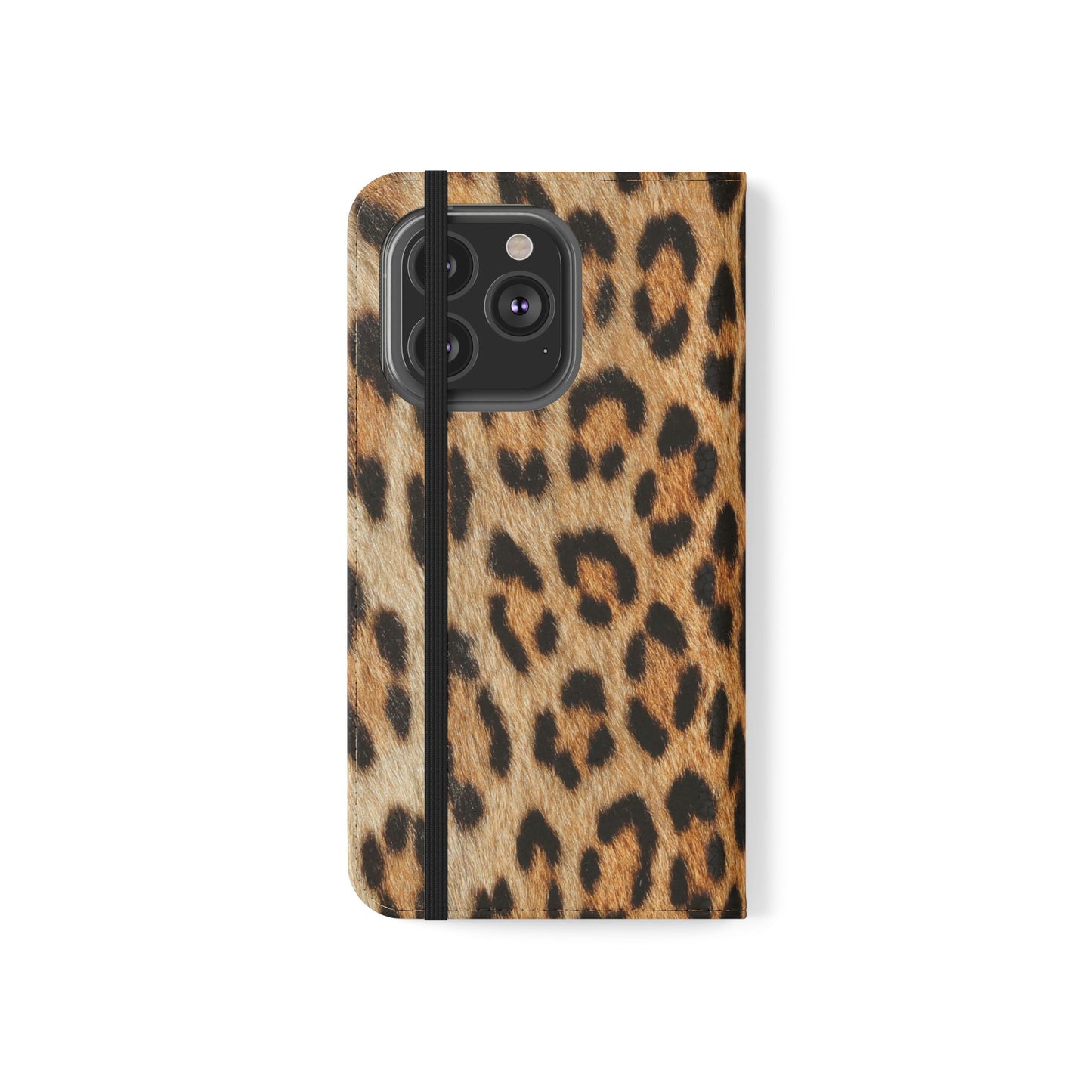 Leopard Fur Flip Phone Case — Leopard Fur Wallet Cover