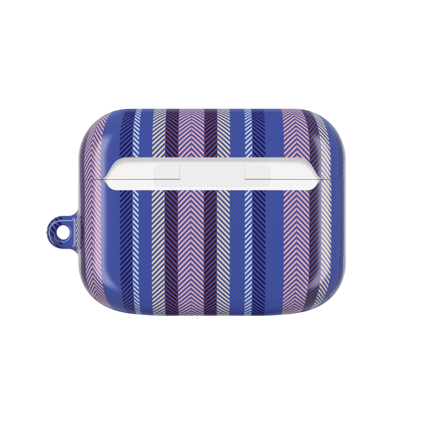 Striped Violet AirPod Case — Purple Blue Chevron Pattern AirPods Cover