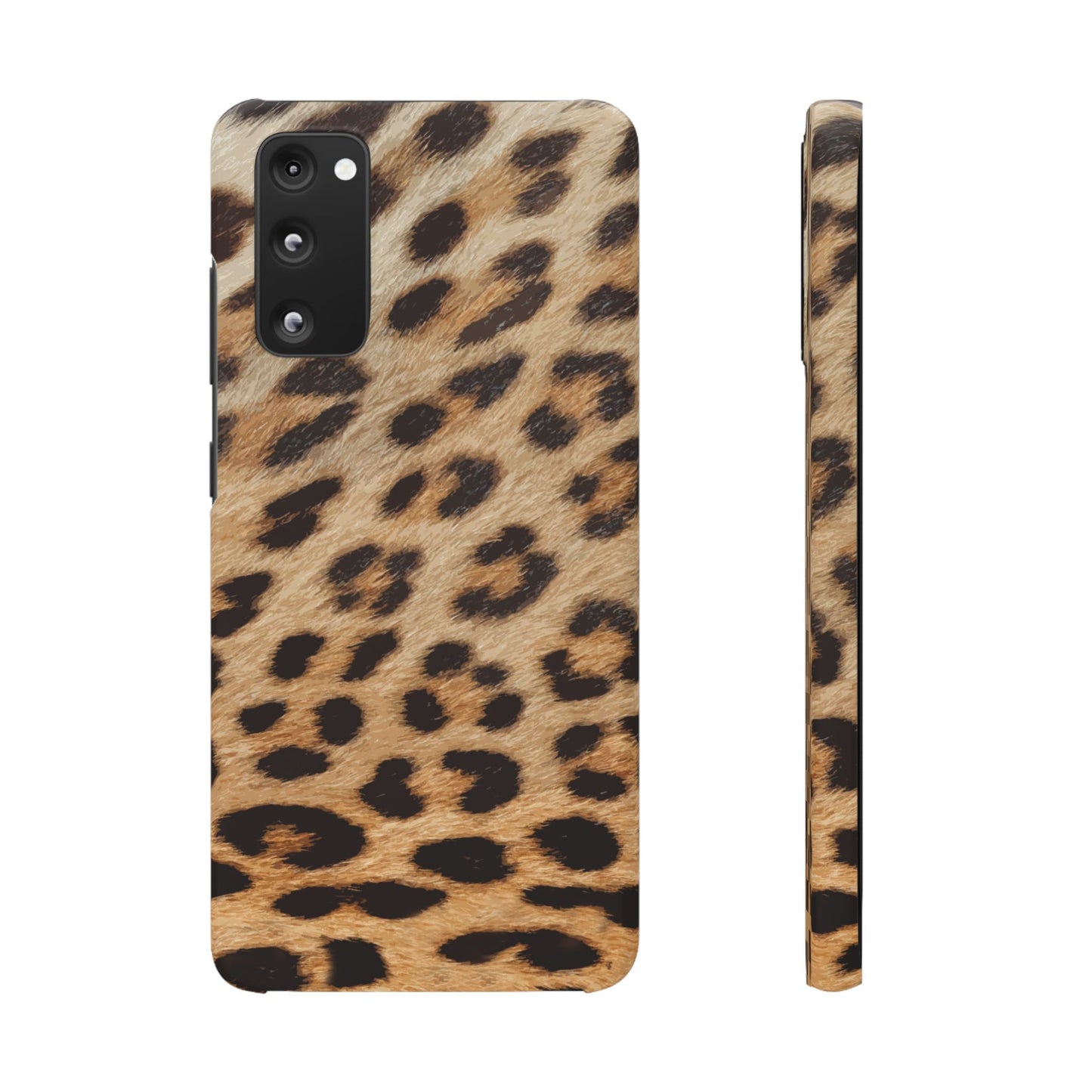 Leopard Print Slim Phone Case for Apple iPhone, Samsung Galaxy and Google Pixel.