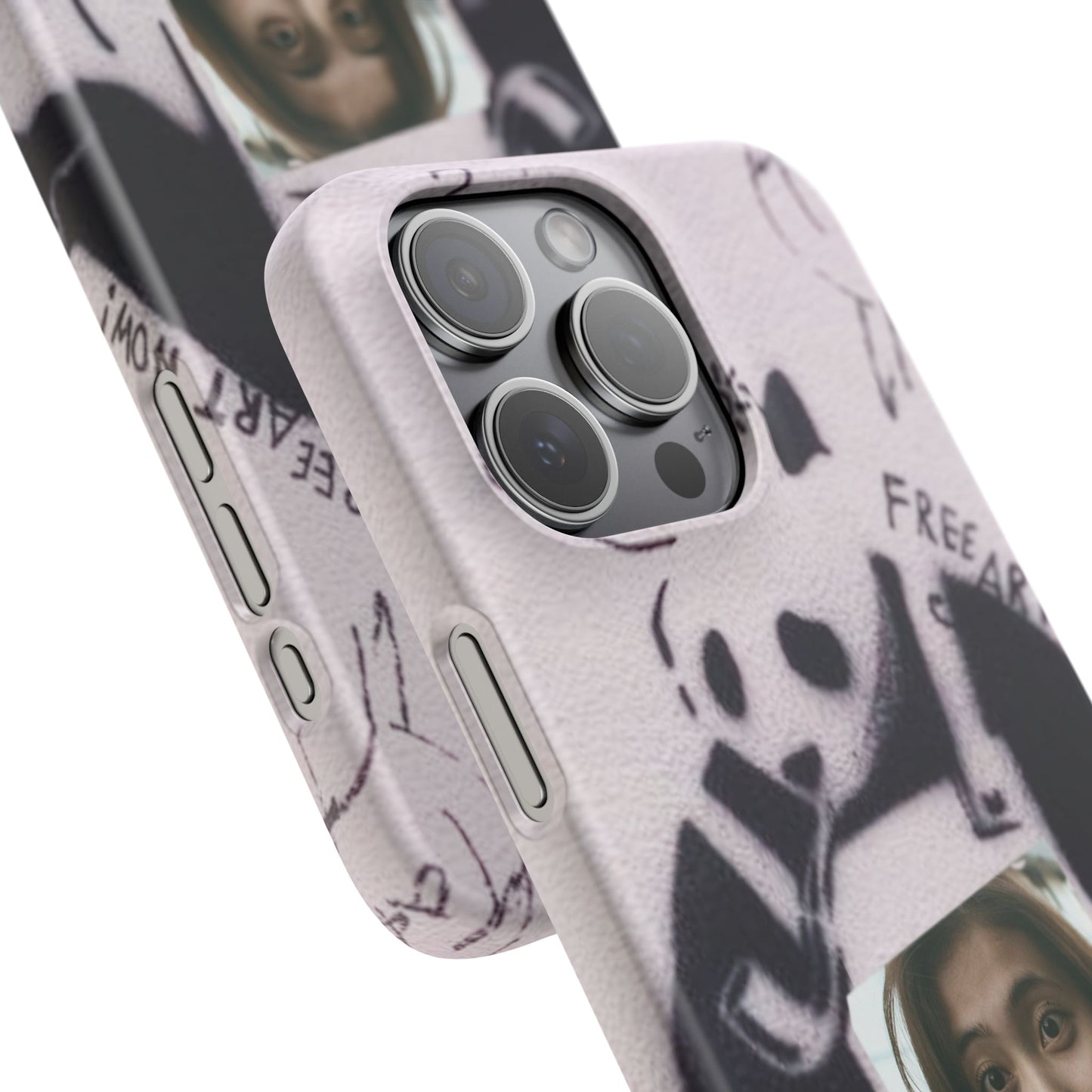 Single Image Personalised Panda Stencil Slim Phone Case for Apple iPhone, Samsung Galaxy and Google Pixel.