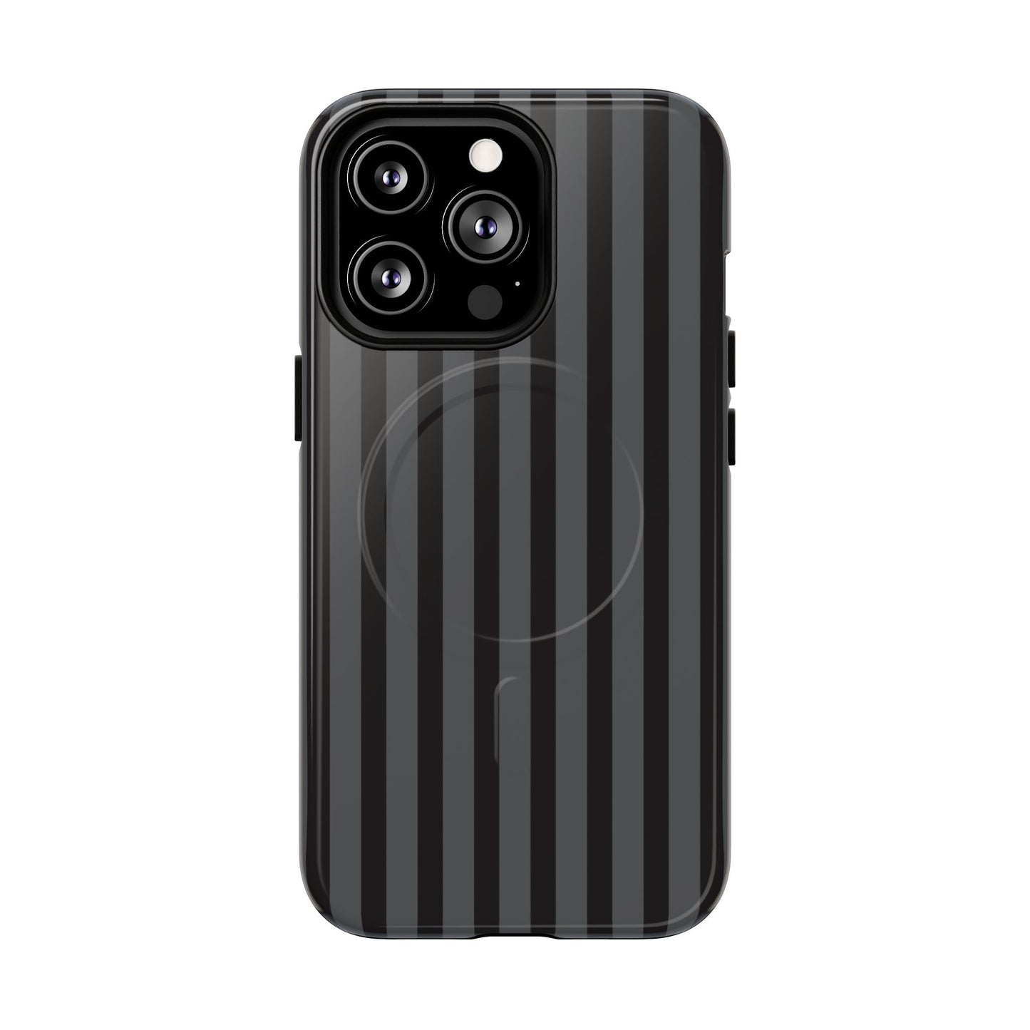 Magnetic Tough Phone Case — Black Stripe Protective Cover
