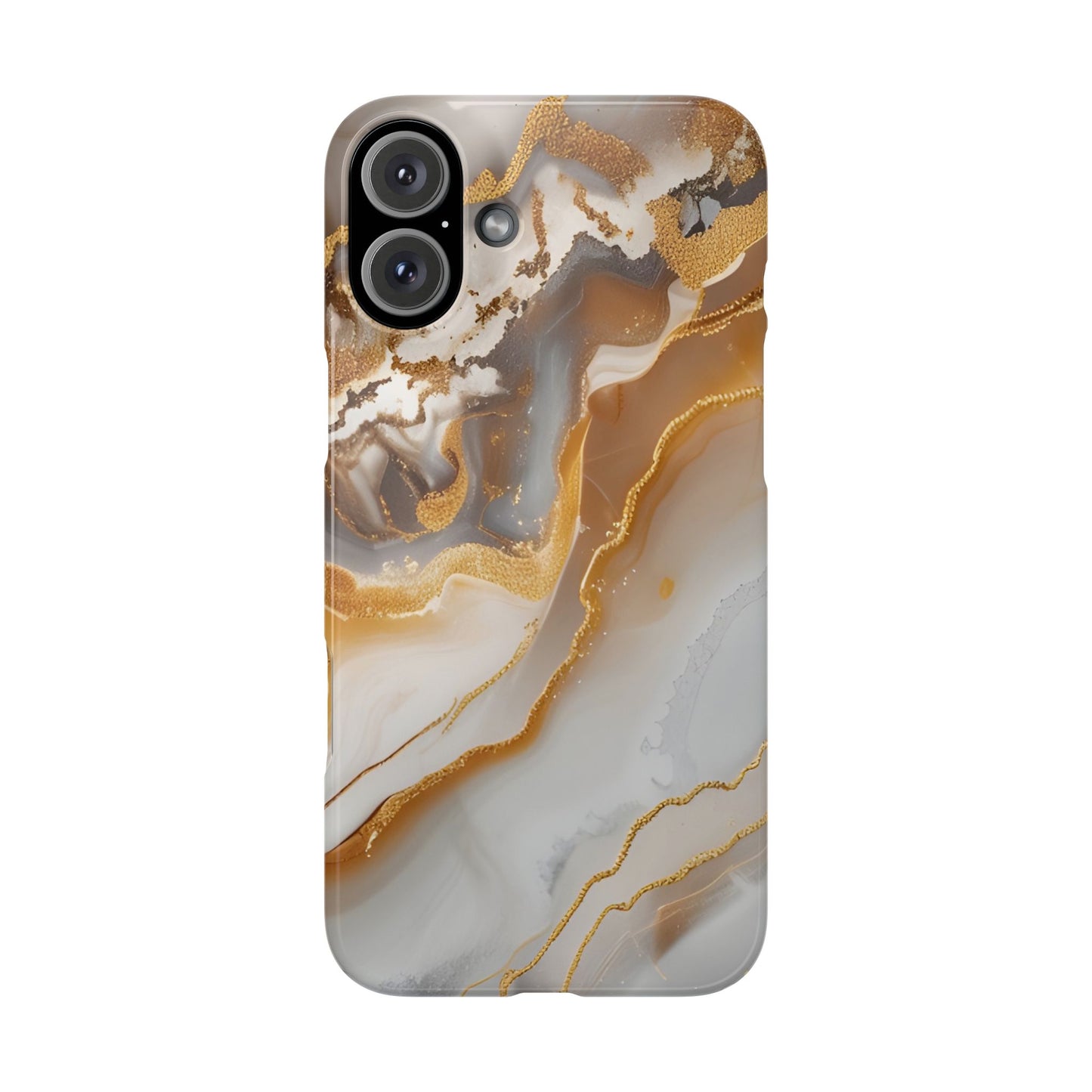 Gold Agate Phone Case – Marble Geode Snap Case