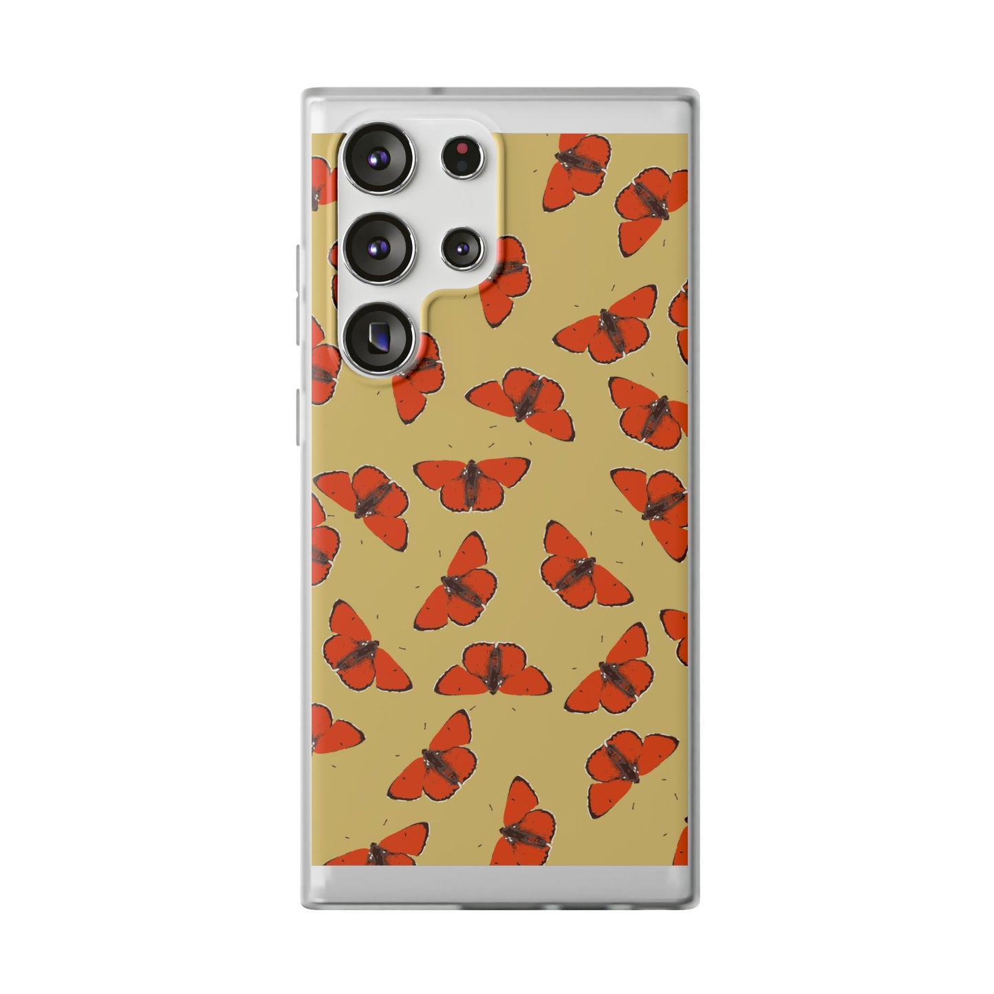 Butterfly Pattern Flexi Phone Case for Apple iPhone and Samsung Galaxy.