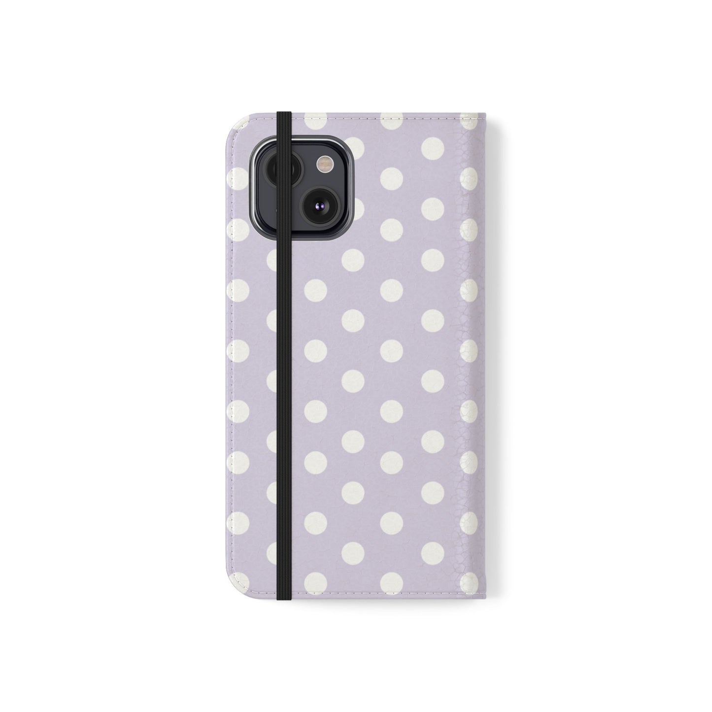 Polka Dot Flip Phone Case — Violet Polka Dot Wallet Cover